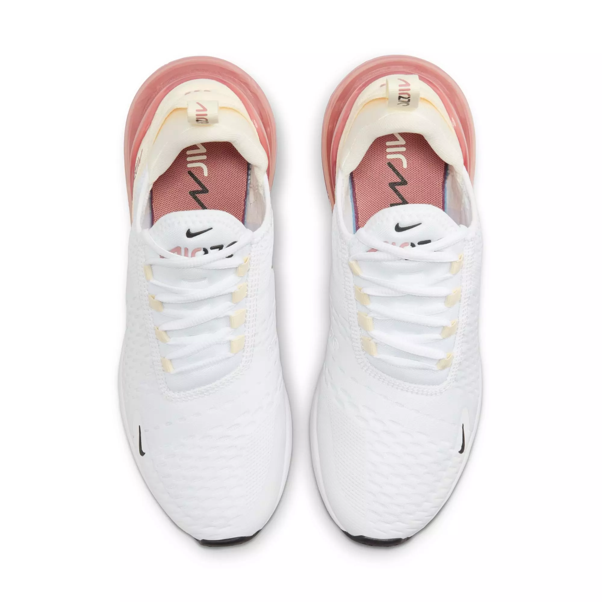 Nike Air Max 270 "White/Black/Pale Ivory/Muslin" Women's Shoe - WHITE/PINK