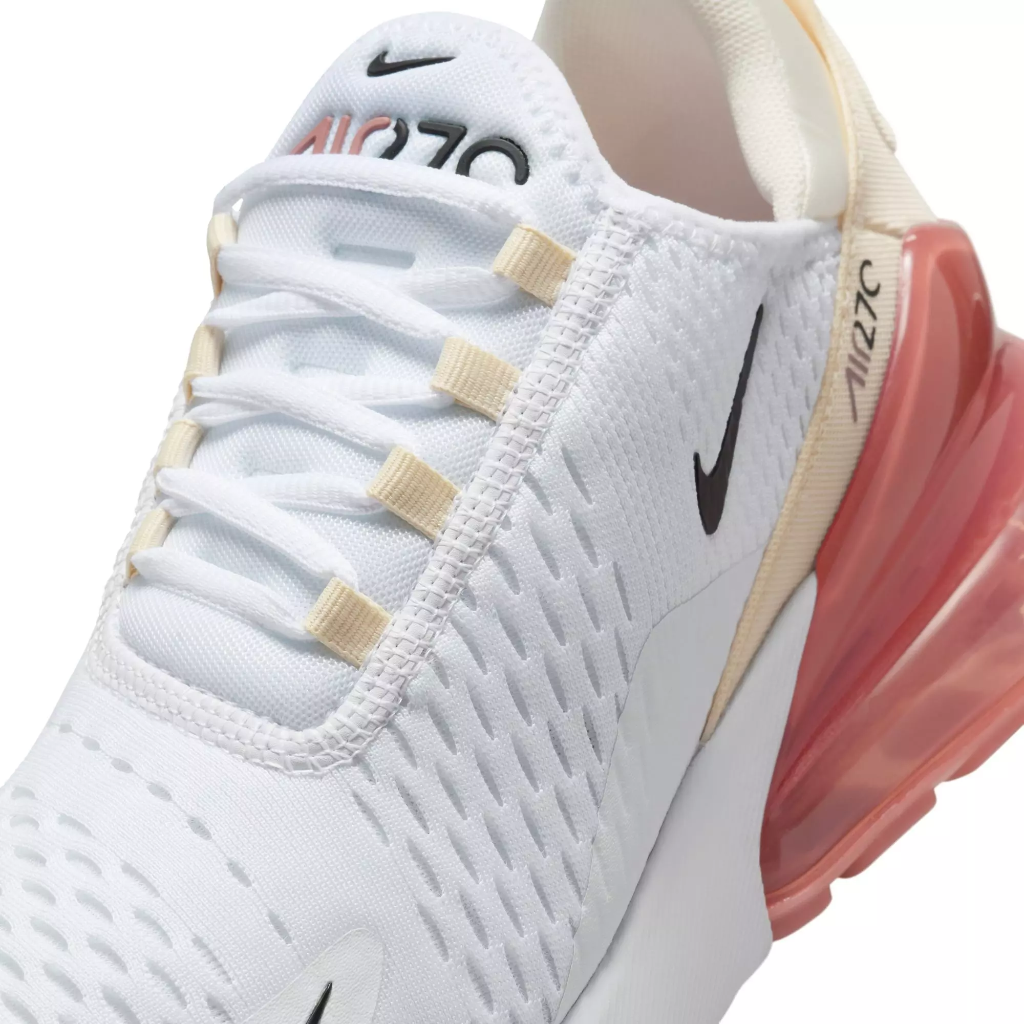 Nike Air Max 270 "White/Black/Pale Ivory/Muslin" Women's Shoe - WHITE/PINK