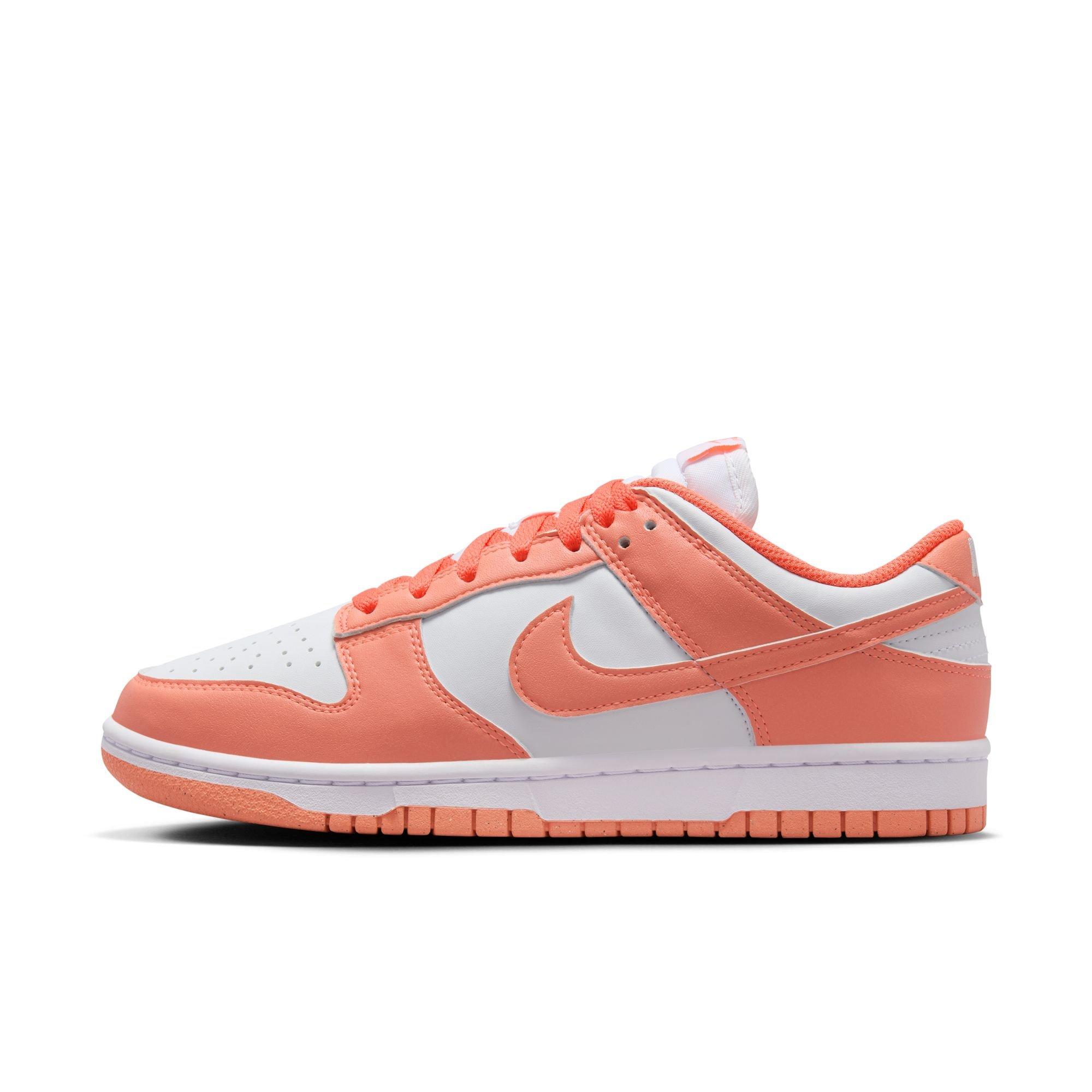 Nike Dunk Low "White/Lt Wild Mango" Women's Shoe - WHITE/YELLOW Thumbnail View 3