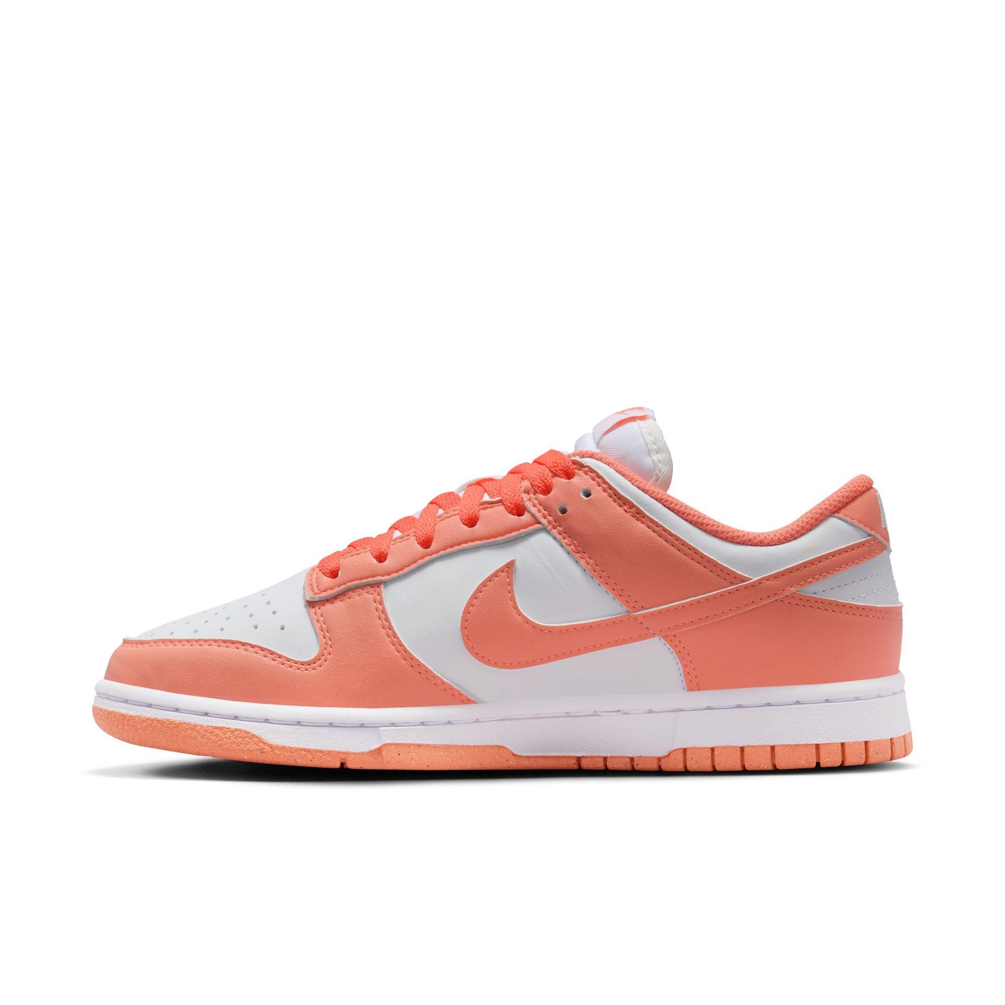 Nike Dunk Low "White/Lt Wild Mango" Women's Shoe - WHITE/YELLOW Thumbnail View 4