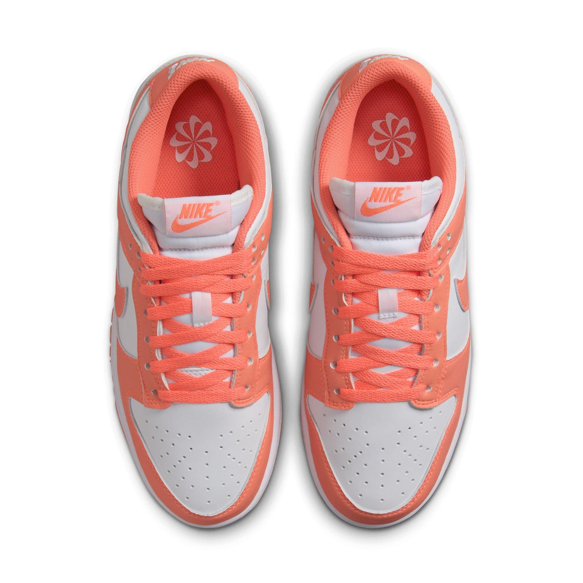 Nike Dunk Low "White/Lt Wild Mango" Women's Shoe - WHITE/YELLOW Thumbnail View 6