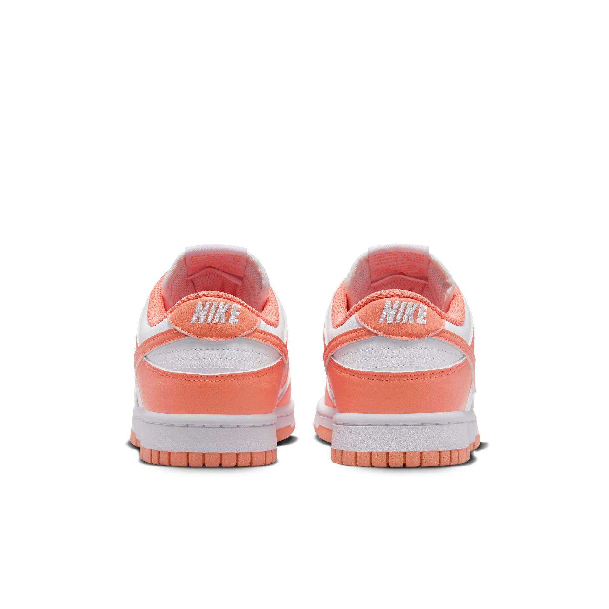 Nike Dunk Low "White/Lt Wild Mango" Women's Shoe - WHITE/YELLOW Thumbnail View 7