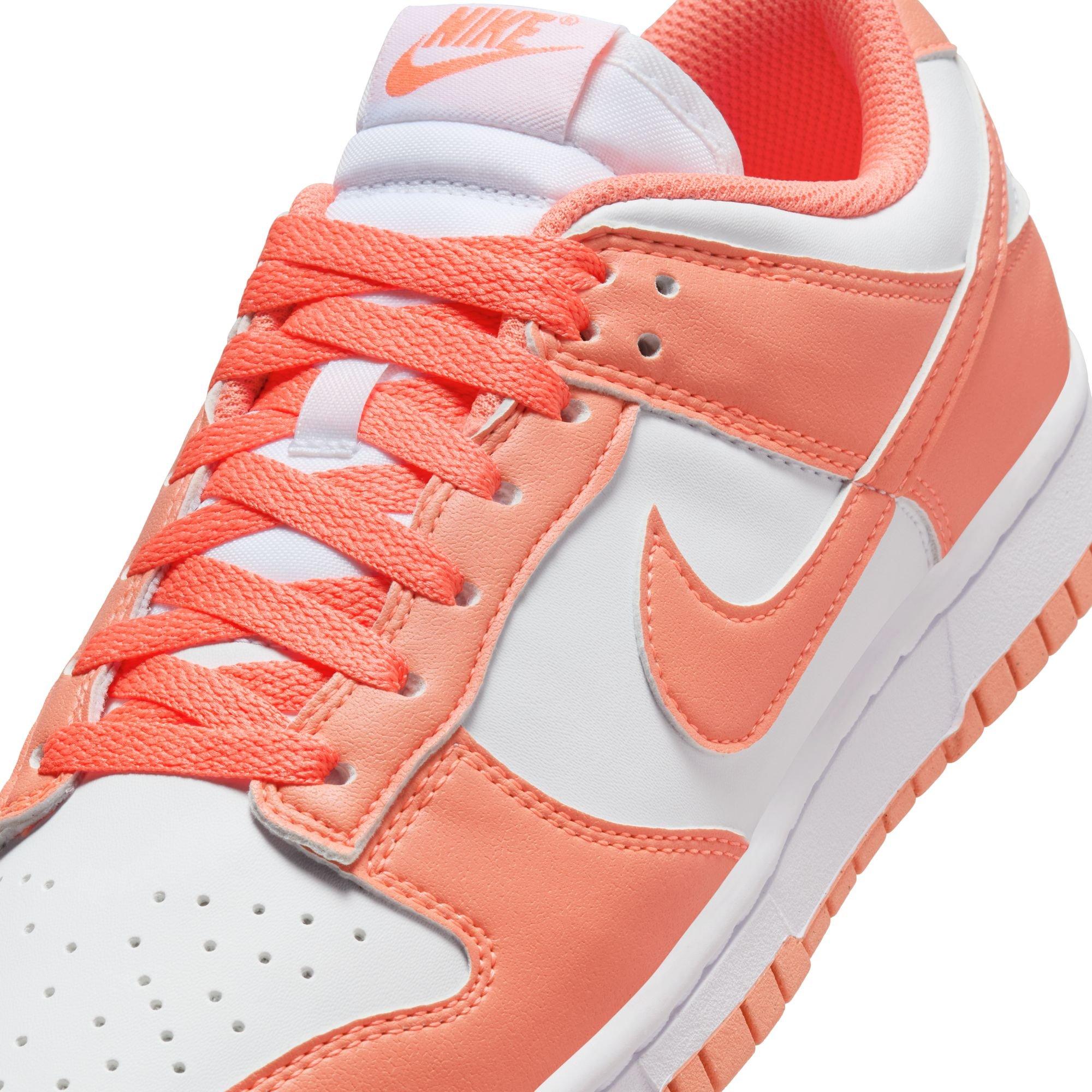 Nike Dunk Low "White/Lt Wild Mango" Women's Shoe - WHITE/YELLOW Thumbnail View 9