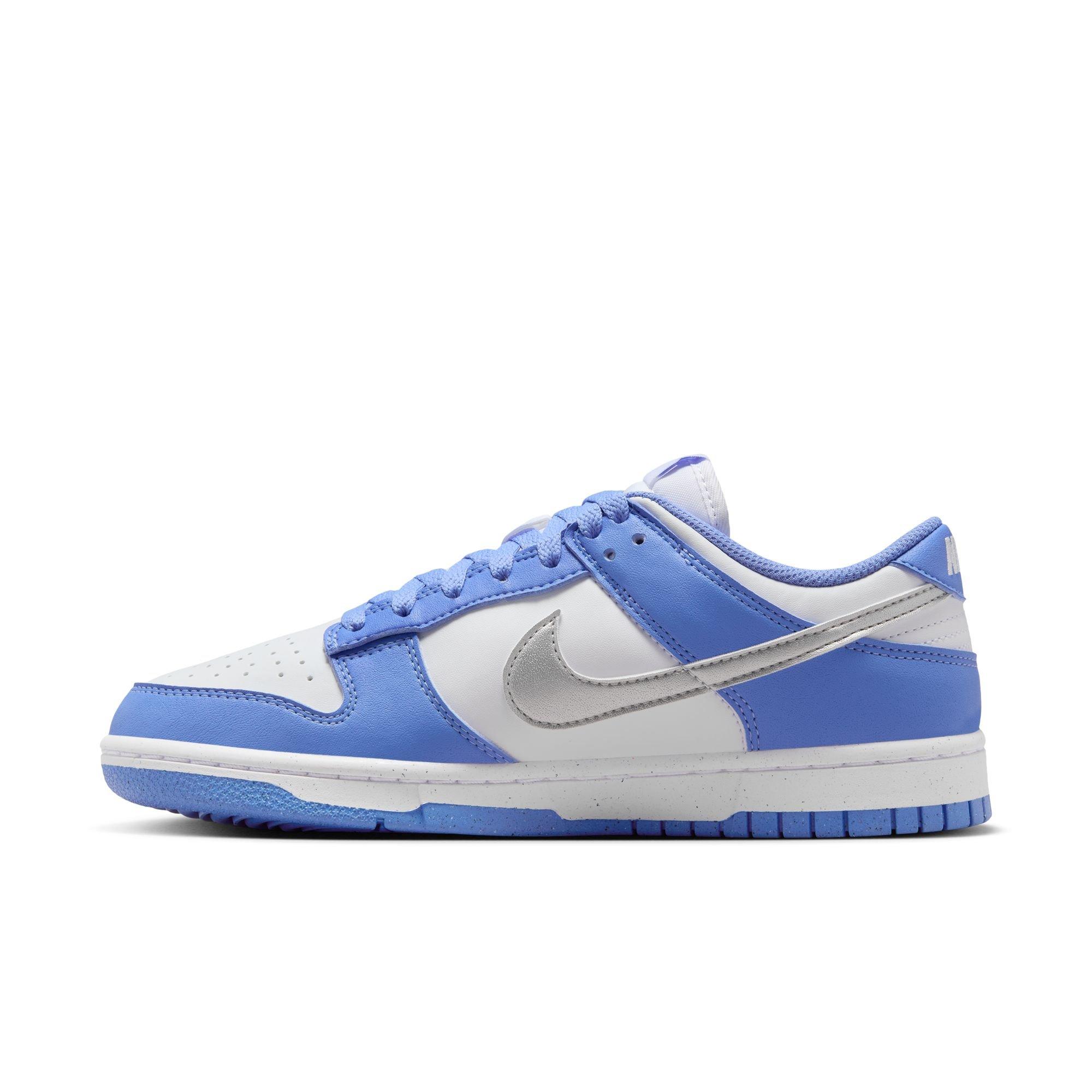 Nike Dunk Low "Royal Pulse/Metallic Silver/White" Women's Shoe - PURPLE/SILVER Thumbnail View 4