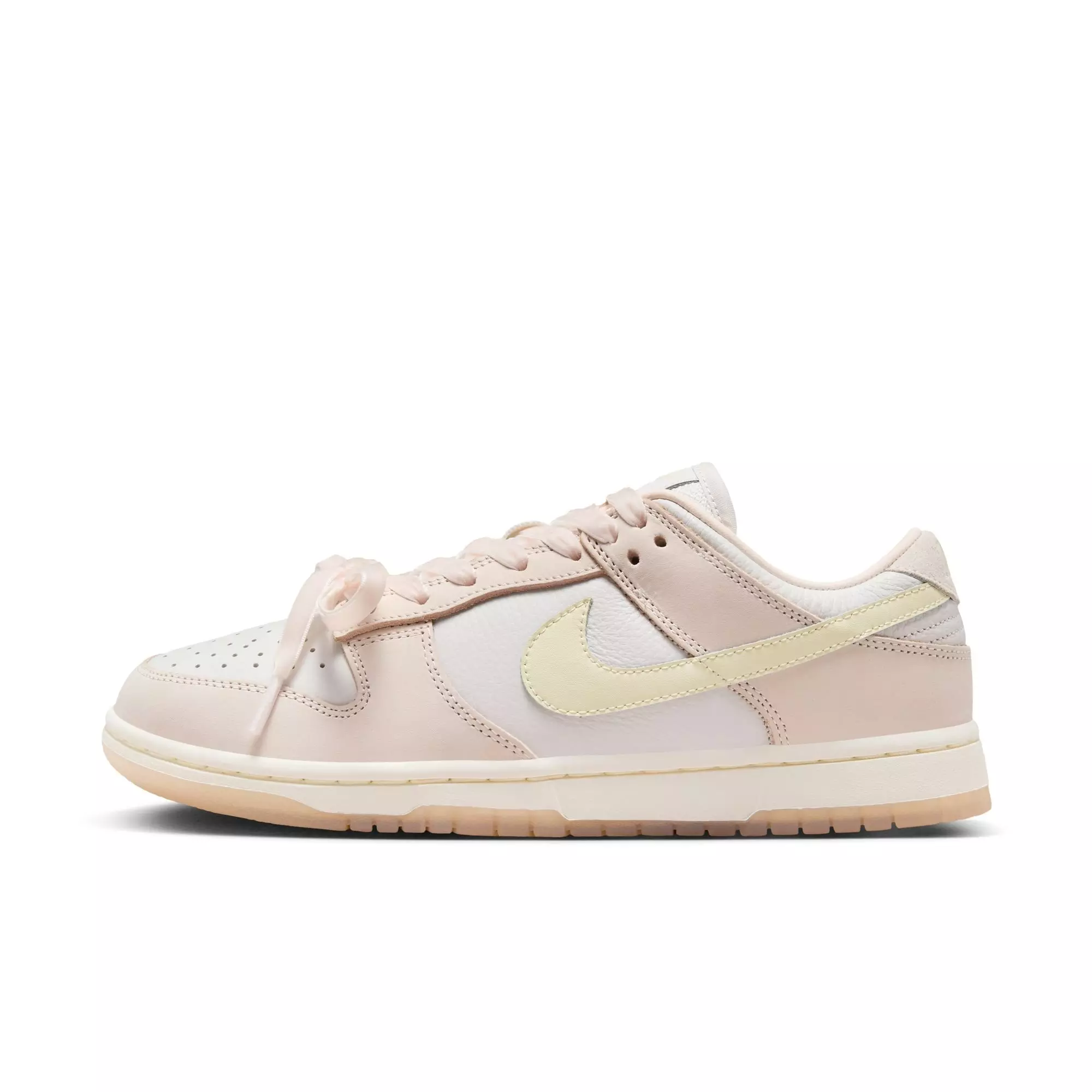 Nike Dunk Low Premium "Soft Pink" Women's Shoe - WHITE/PINK/SILVER