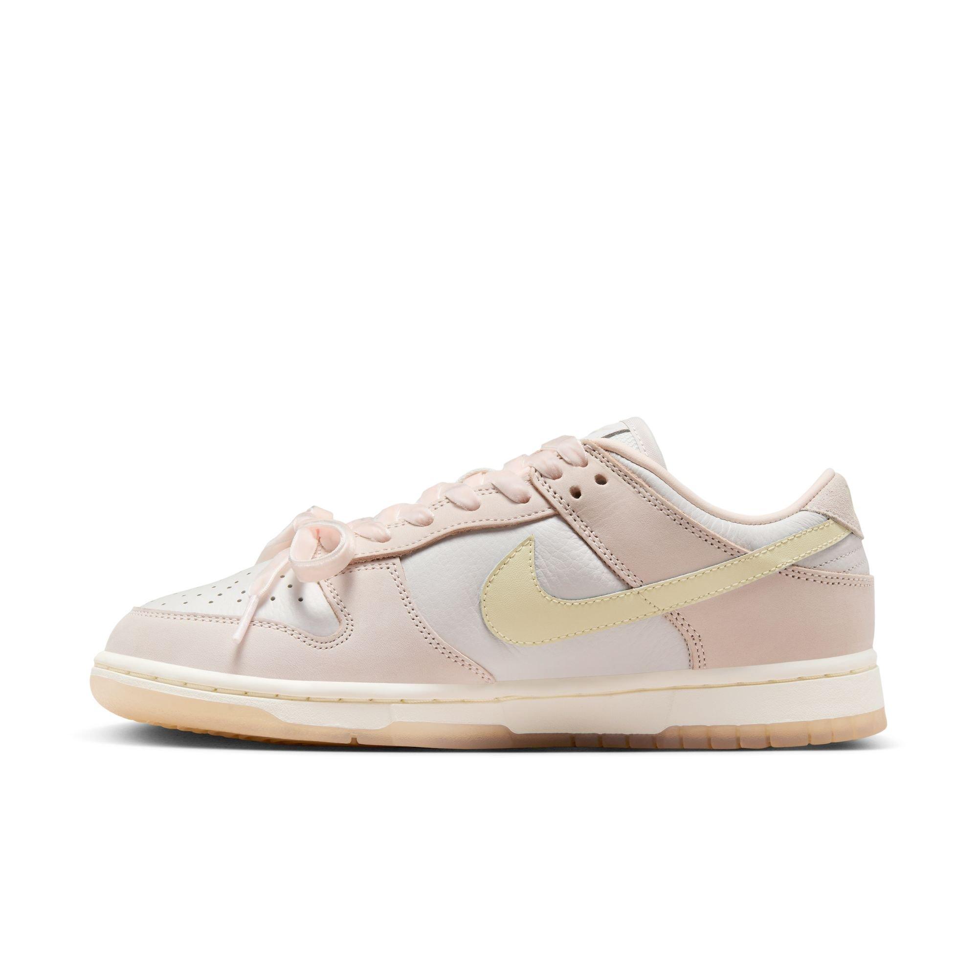 Nike Dunk Low Premium "Soft Pink" Women's Shoe - WHITE/PINK/SILVER Thumbnail View 4