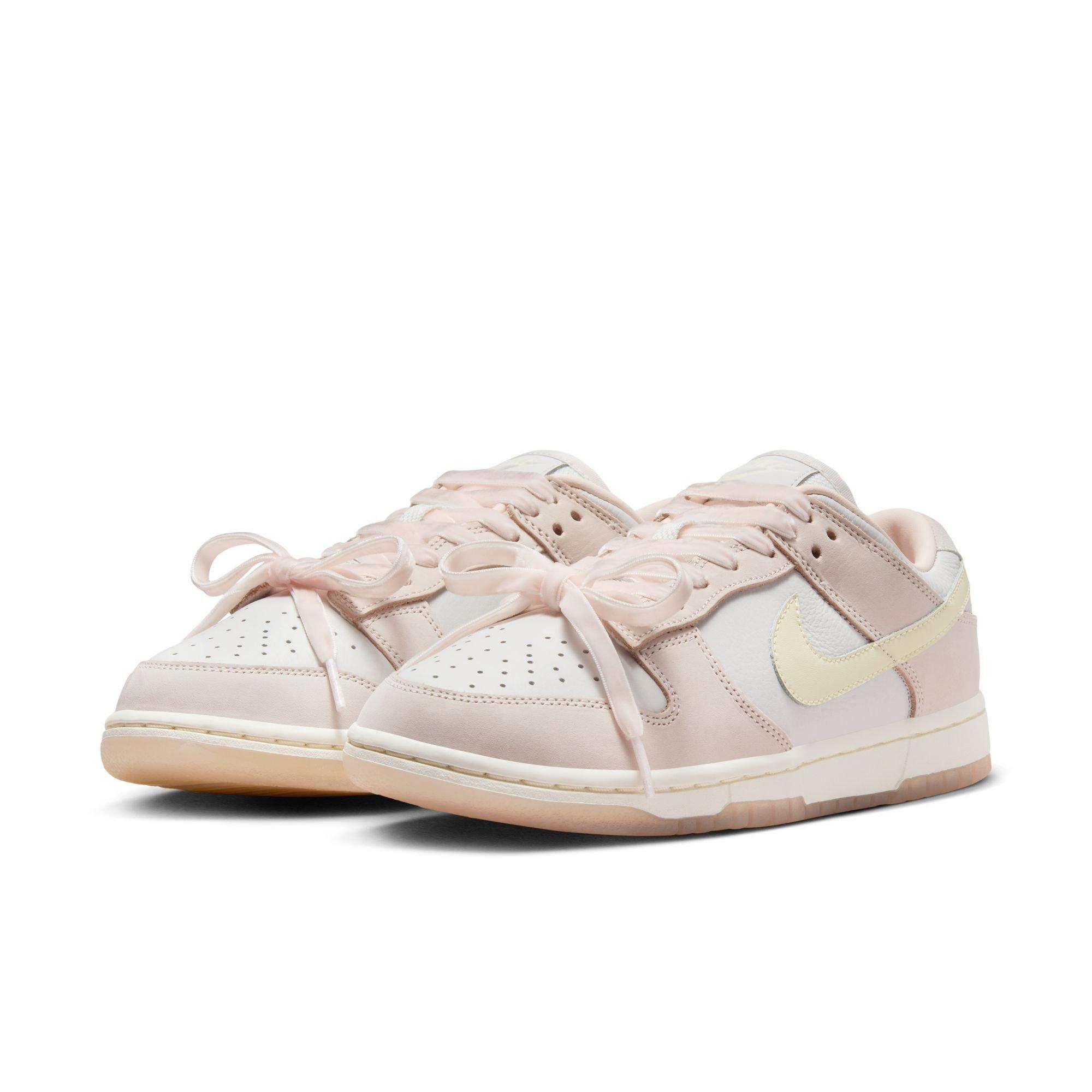 Nike Dunk Low Premium "Soft Pink" Women's Shoe - WHITE/PINK/SILVER Thumbnail View 5