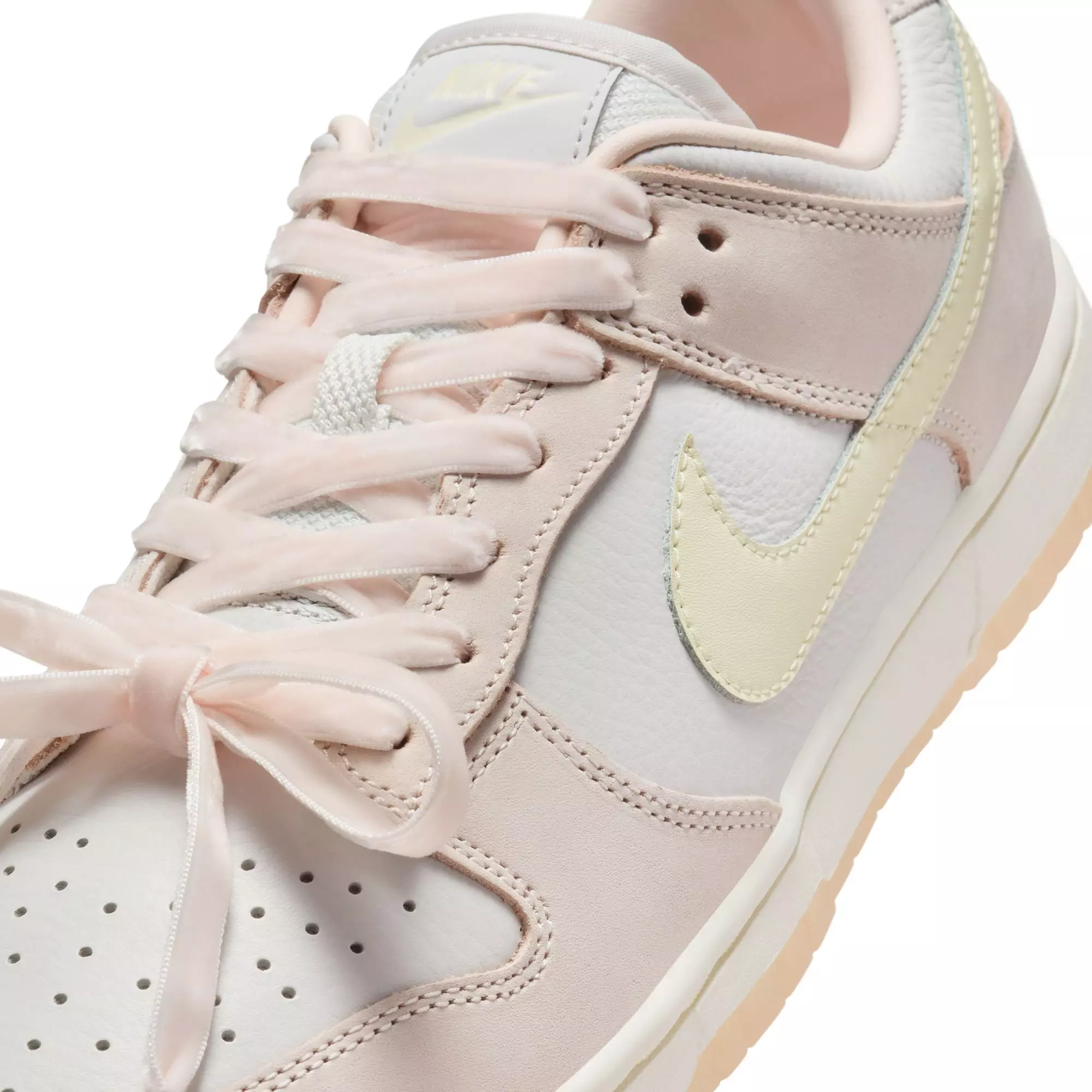 Nike Dunk Low Premium "Soft Pink" Women's Shoe - WHITE/PINK/SILVER