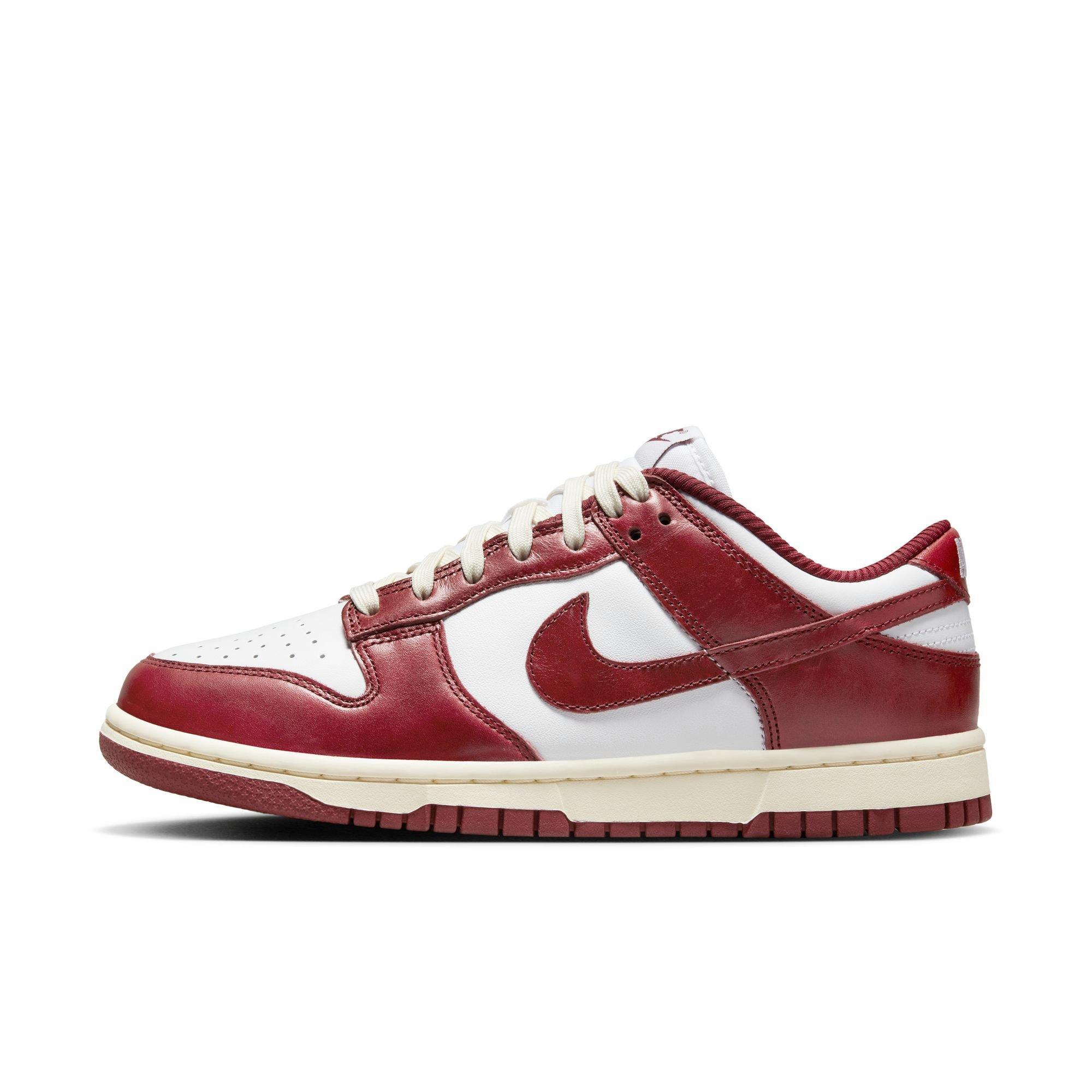 Nike Dunk Low Premium "White/Team Red/Coconut Milk" Women's Shoe - WHITE/RED Thumbnail View 3
