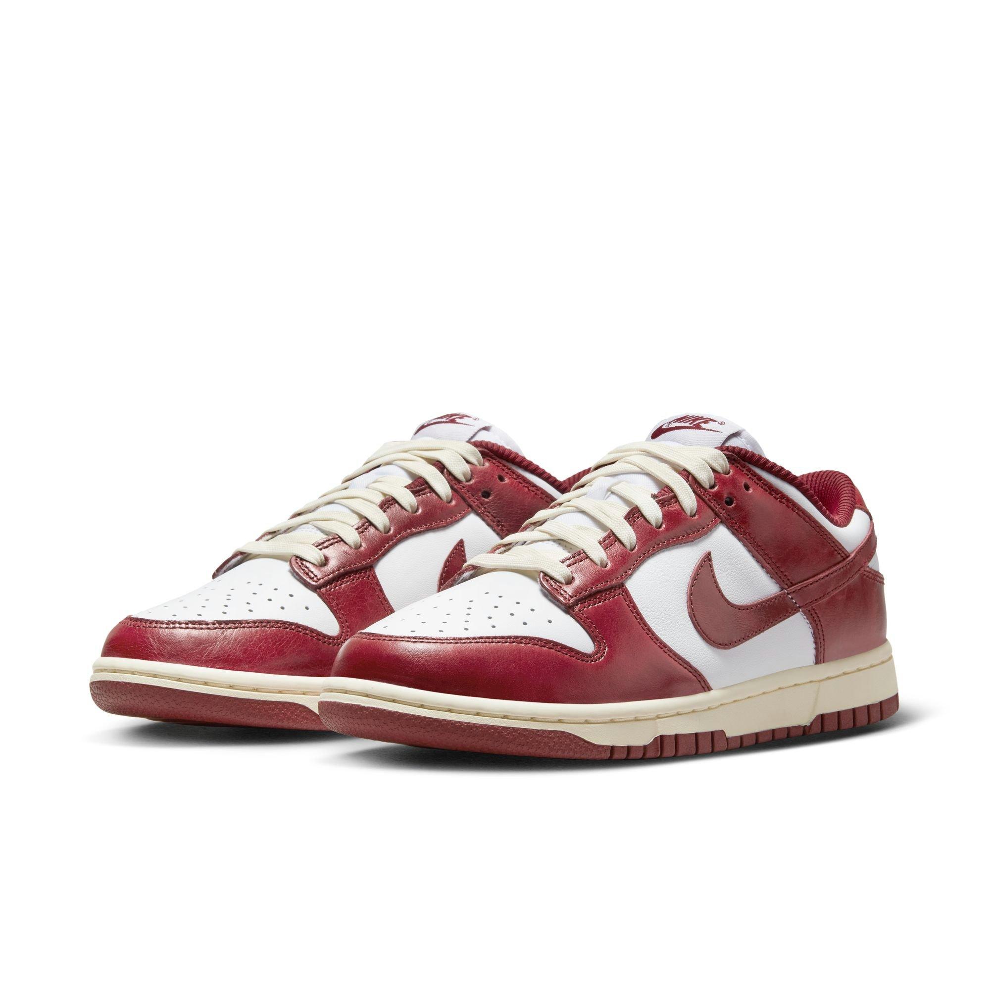 Nike Dunk Low Premium "White/Team Red/Coconut Milk" Women's Shoe - WHITE/RED Thumbnail View 5