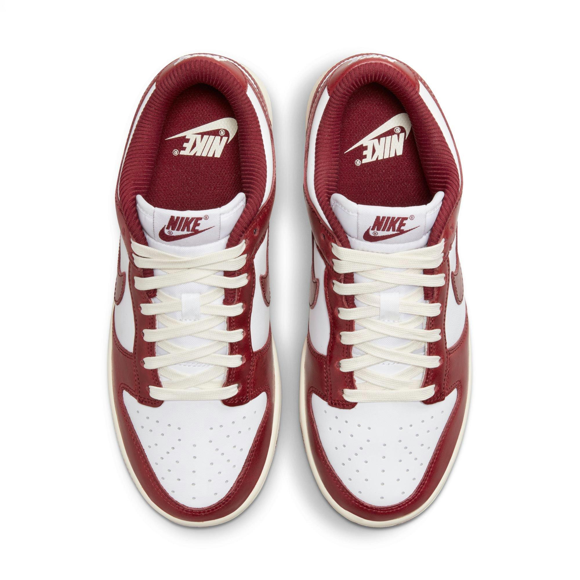 Nike Dunk Low Premium "White/Team Red/Coconut Milk" Women's Shoe - WHITE/RED Thumbnail View 7