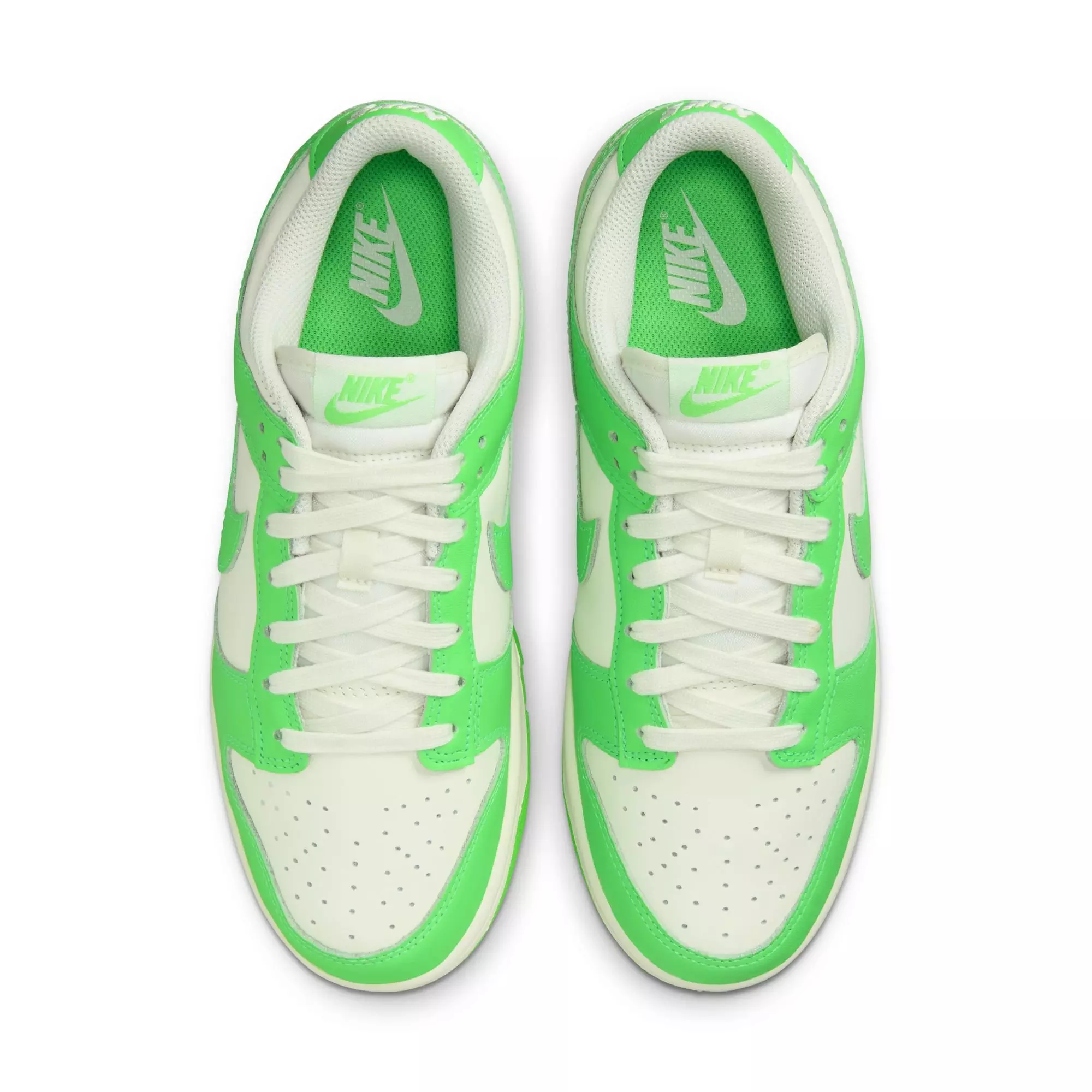 Nike Dunk Low "Sail/Green Strike" Women's Shoe - WHITE/LT GREEN