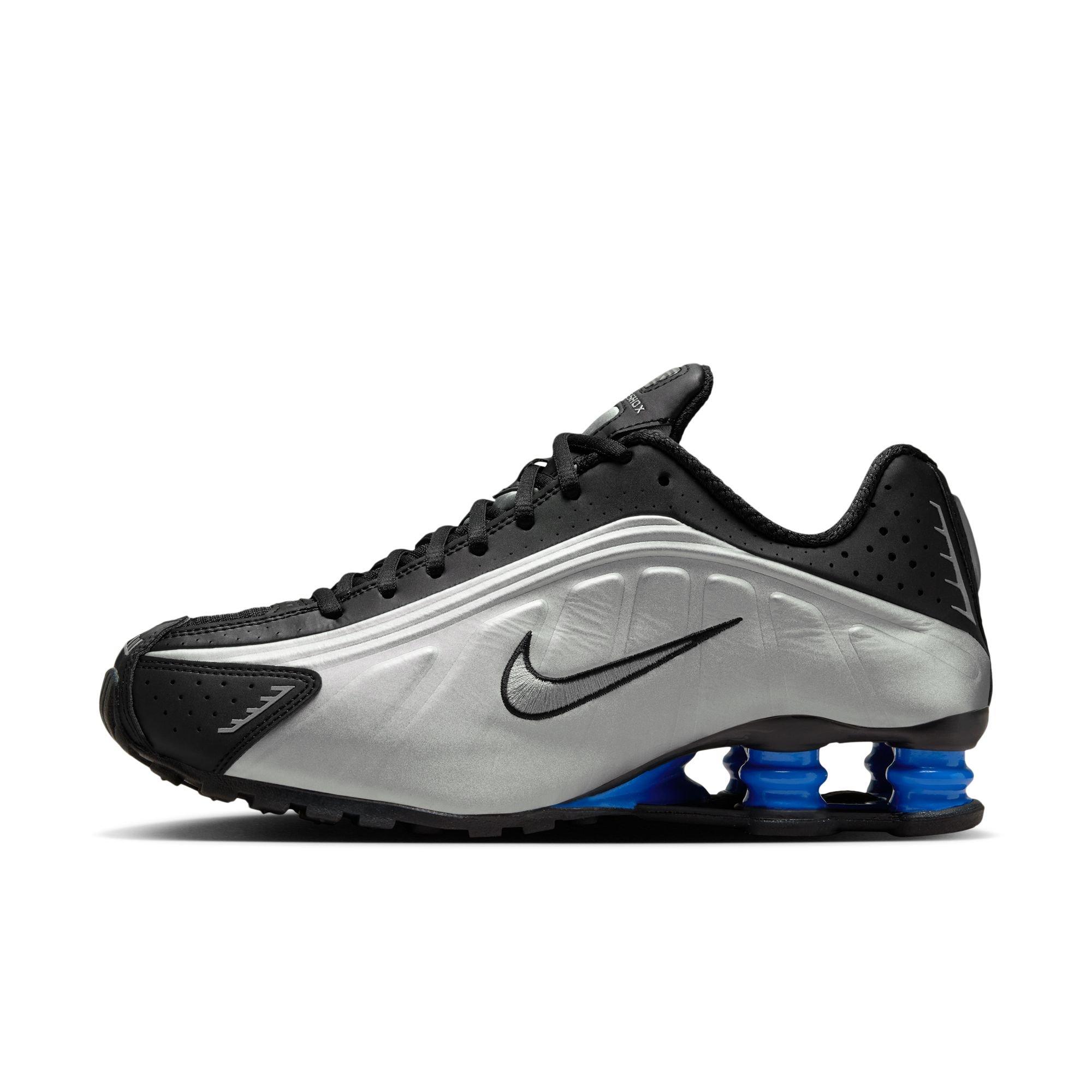 Nike Shox R4 "Black/Metallic Silver/Racer Blue" Women's Shoe - BLACK/BLUE Thumbnail View 3