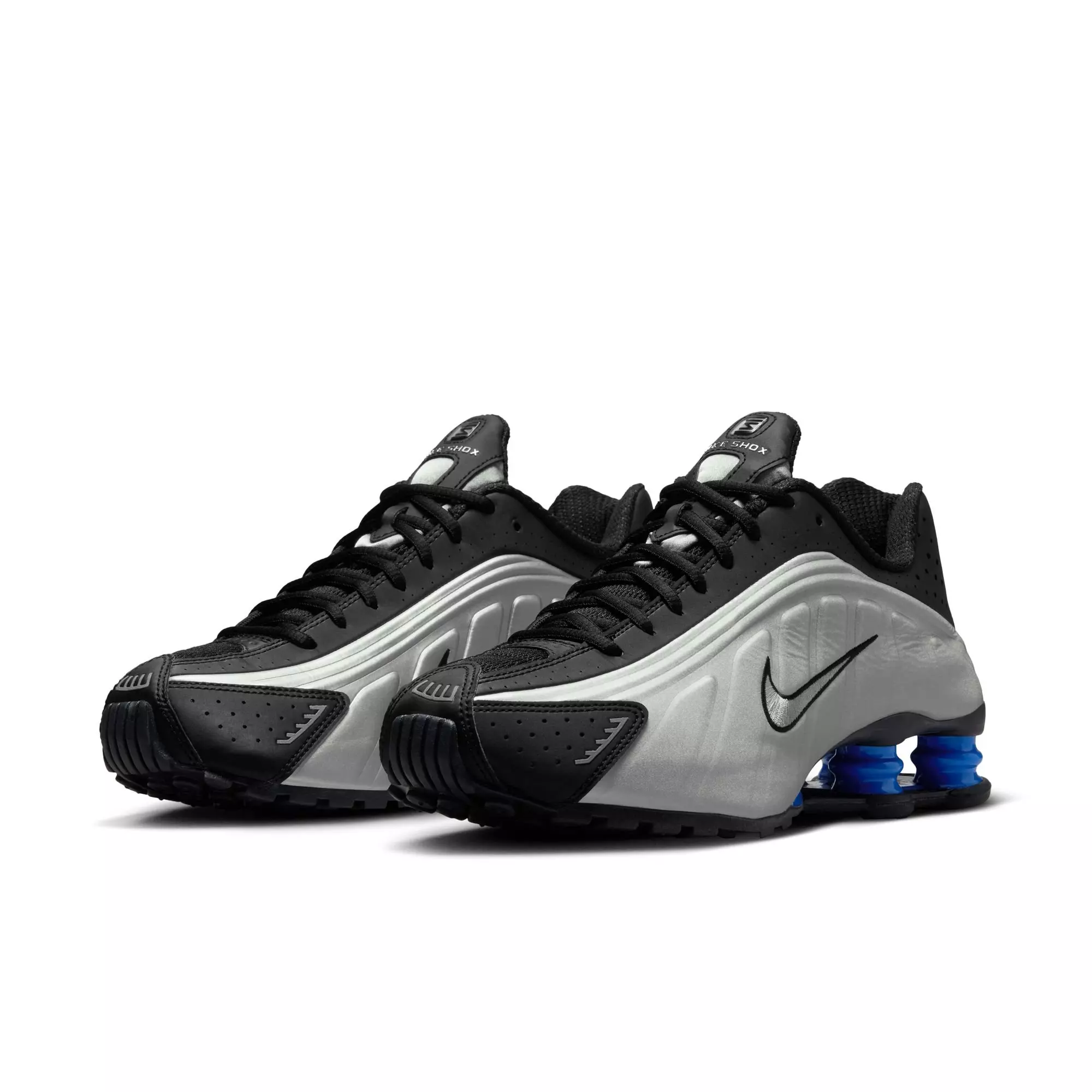Nike Shox R4 "Black/Metallic Silver/Racer Blue" Women's Shoe - BLACK/BLUE
