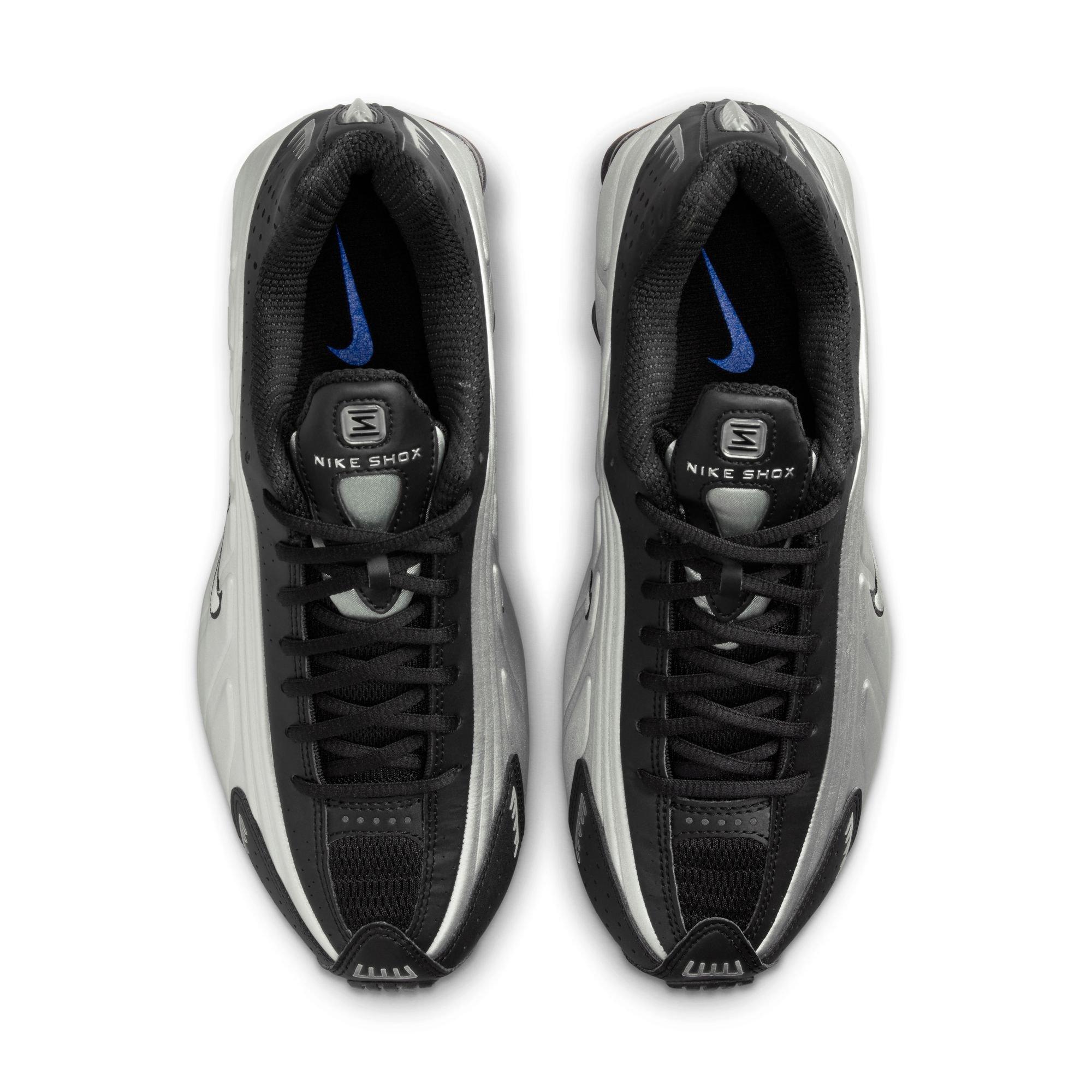 Nike Shox R4 "Black/Metallic Silver/Racer Blue" Women's Shoe - BLACK/BLUE Thumbnail View 7