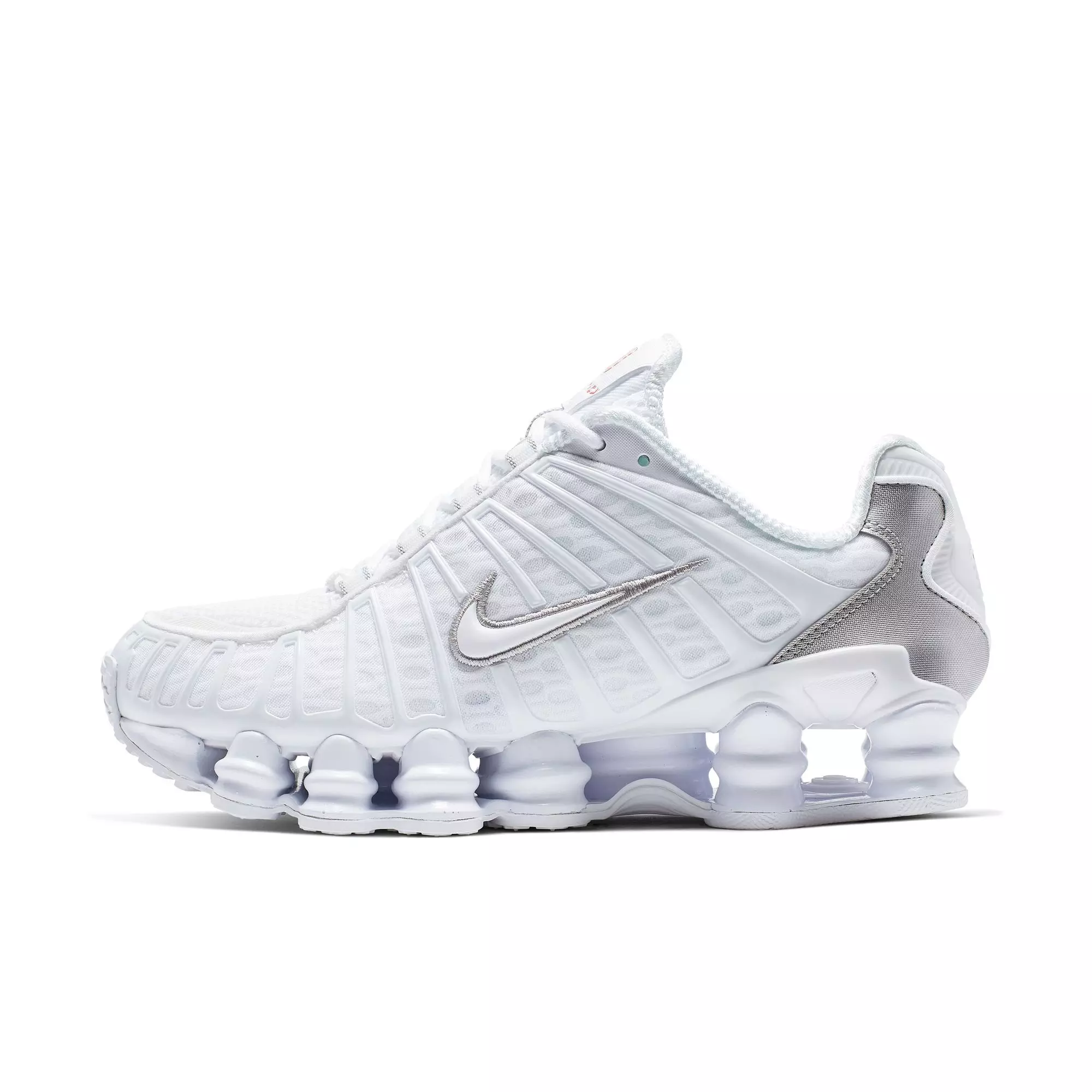 Nike Shox TL "White/Metallic Silver/Max Orange" Women's Shoe - WHITE/SILVER