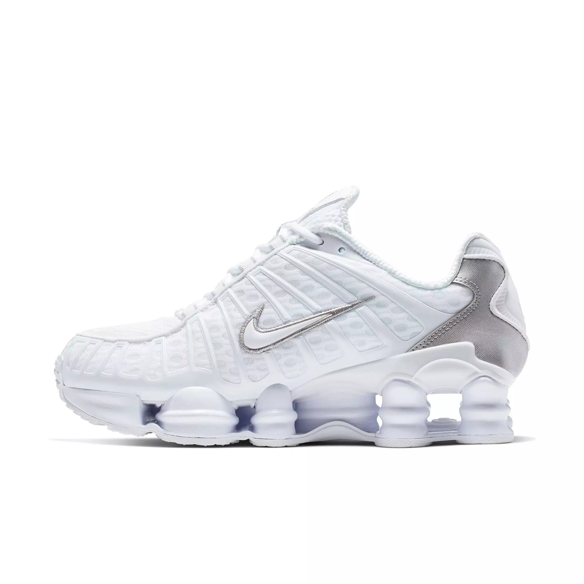 Nike Shox TL "White/Metallic Silver/Max Orange" Women's Shoe - WHITE/SILVER