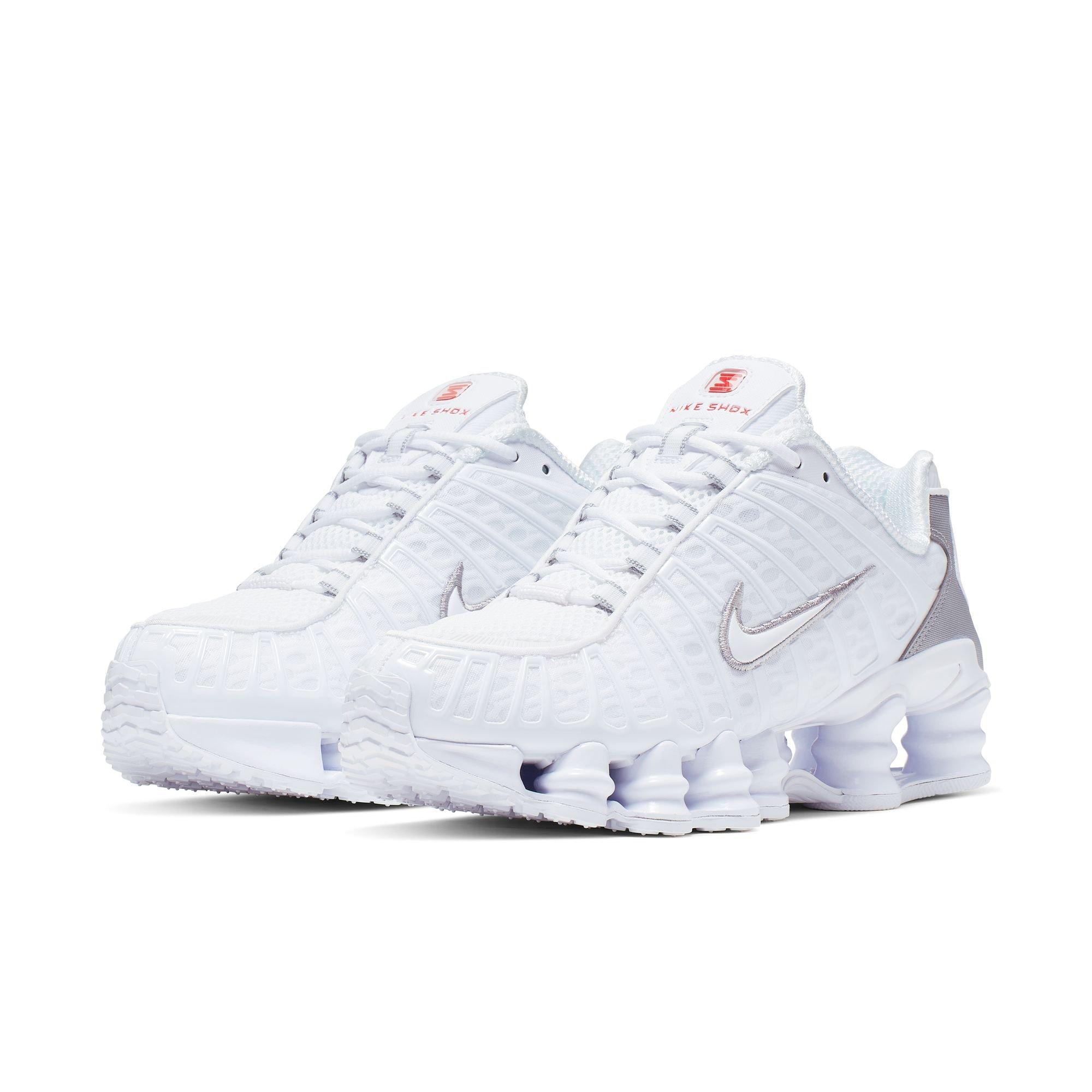 Nike Shox TL "White/Metallic Silver/Max Orange" Women's Shoe - WHITE/SILVER Thumbnail View 5