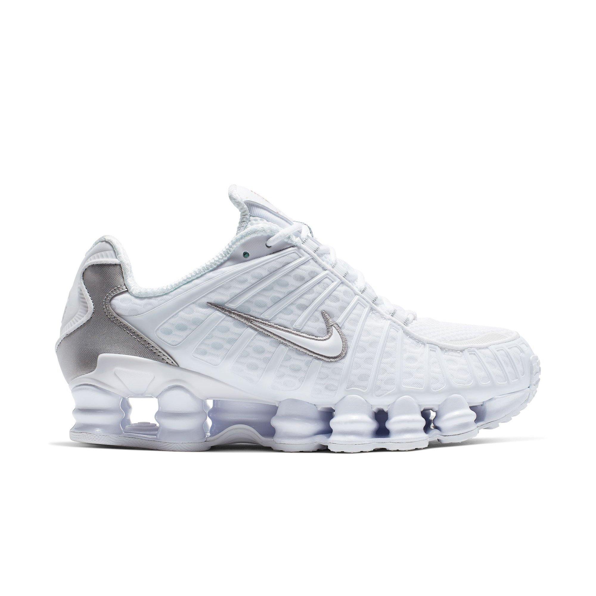 Nike Shox TL "White/Metallic Silver/Max Orange" Women's Shoe - WHITE/SILVER Thumbnail View 1