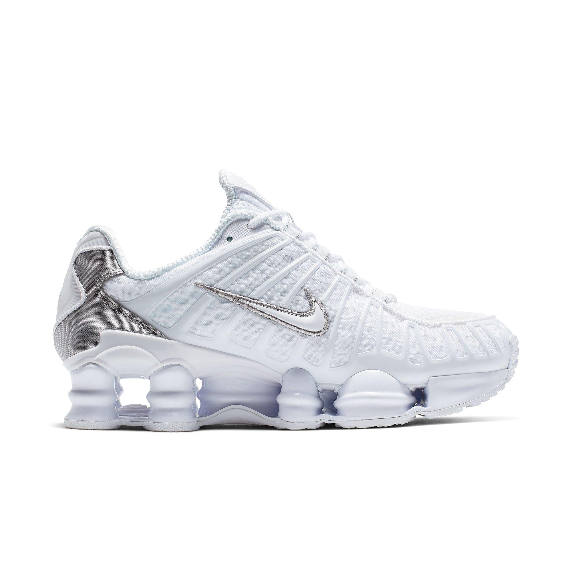 Nike Shox TL "White/Metallic Silver/Max Orange" Women's Shoe - WHITE/SILVER Thumbnail View 2