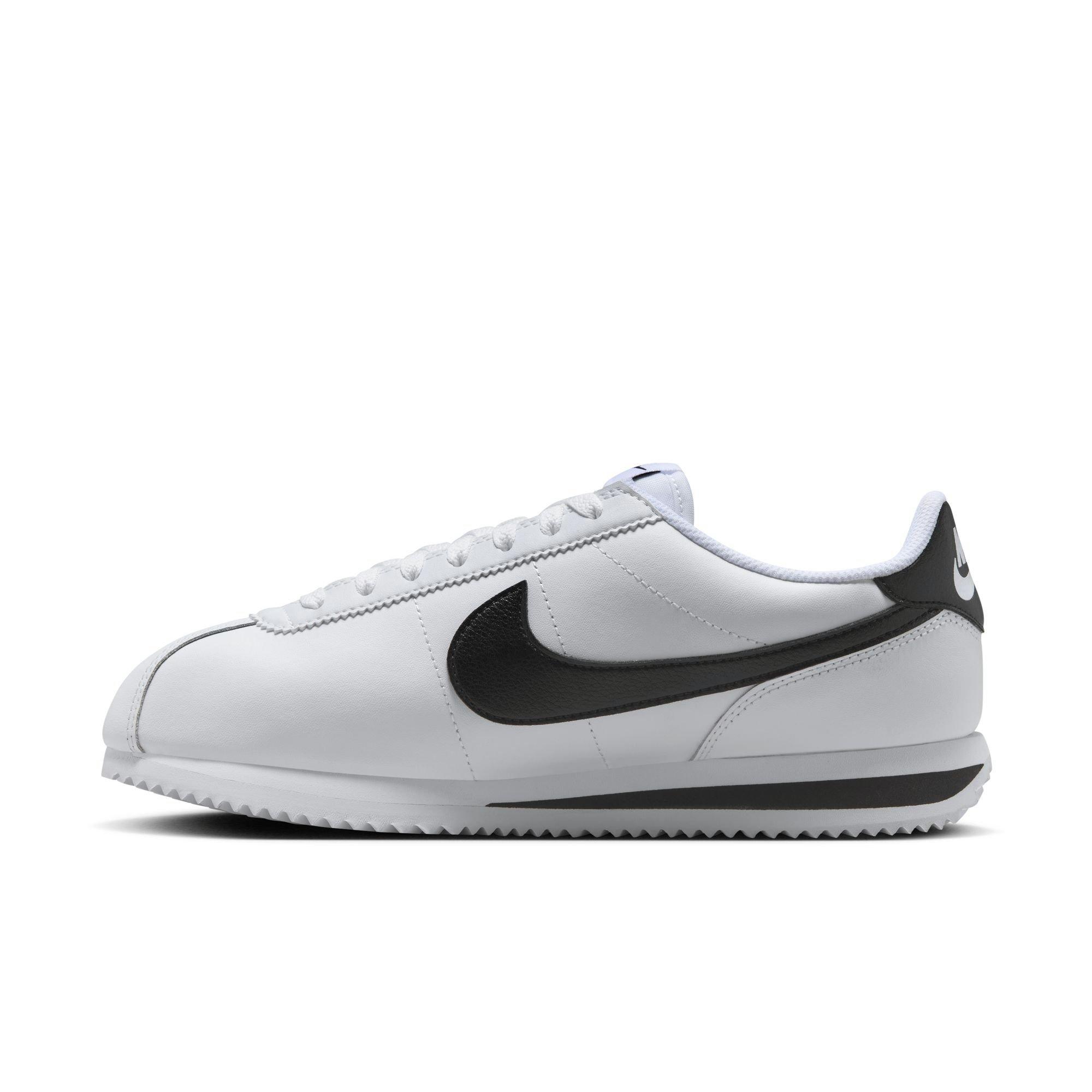Nike Cortez Leather "White/Black" Women's Shoe - WHITE/BLACK Thumbnail View 4