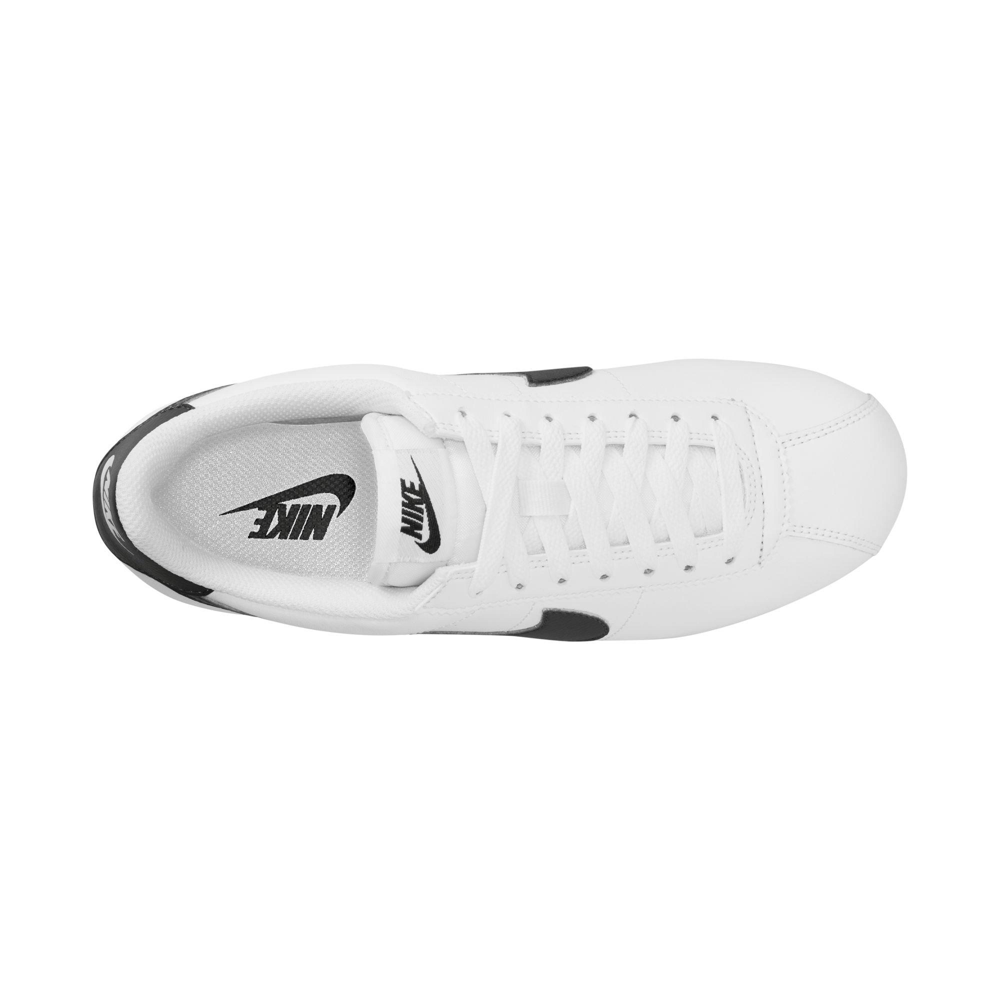 Nike Cortez Leather "White/Black" Women's Shoe - WHITE/BLACK Thumbnail View 8