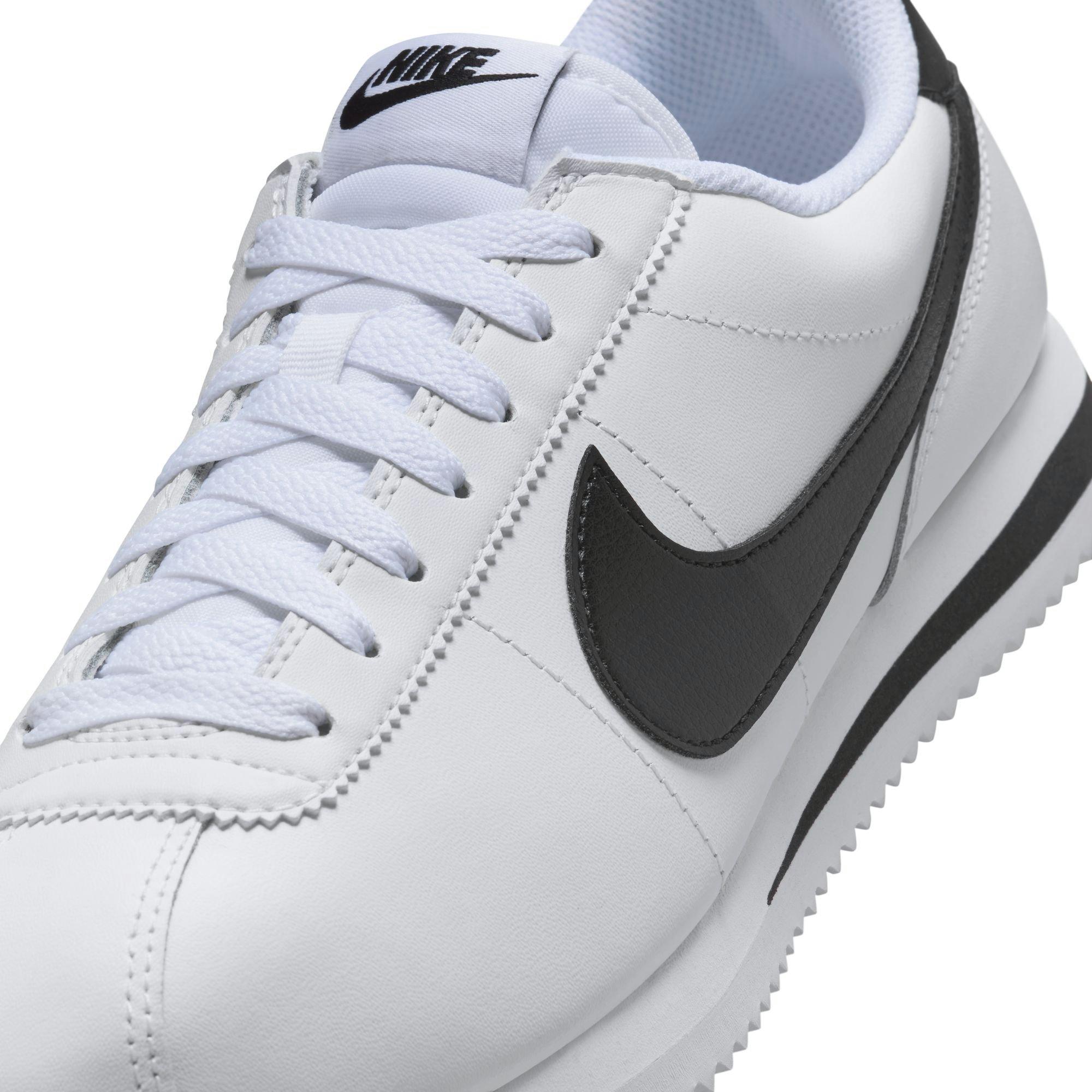 Nike Cortez Leather White Black Women s Shoe Hibbett