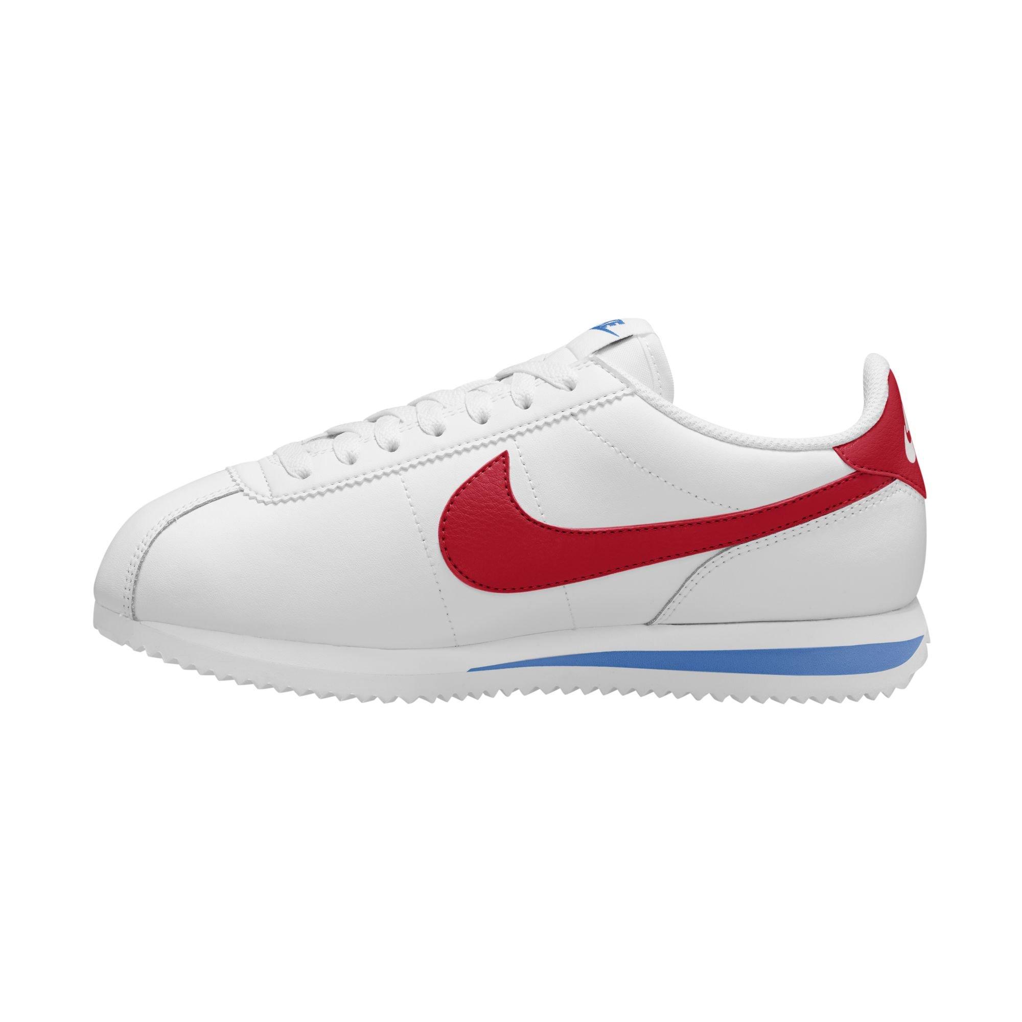 Nike Cortez Leather "Forrest Gump" Women's Shoe - WHITE/VARSITY RED/VARSITY BLUE Thumbnail View 7
