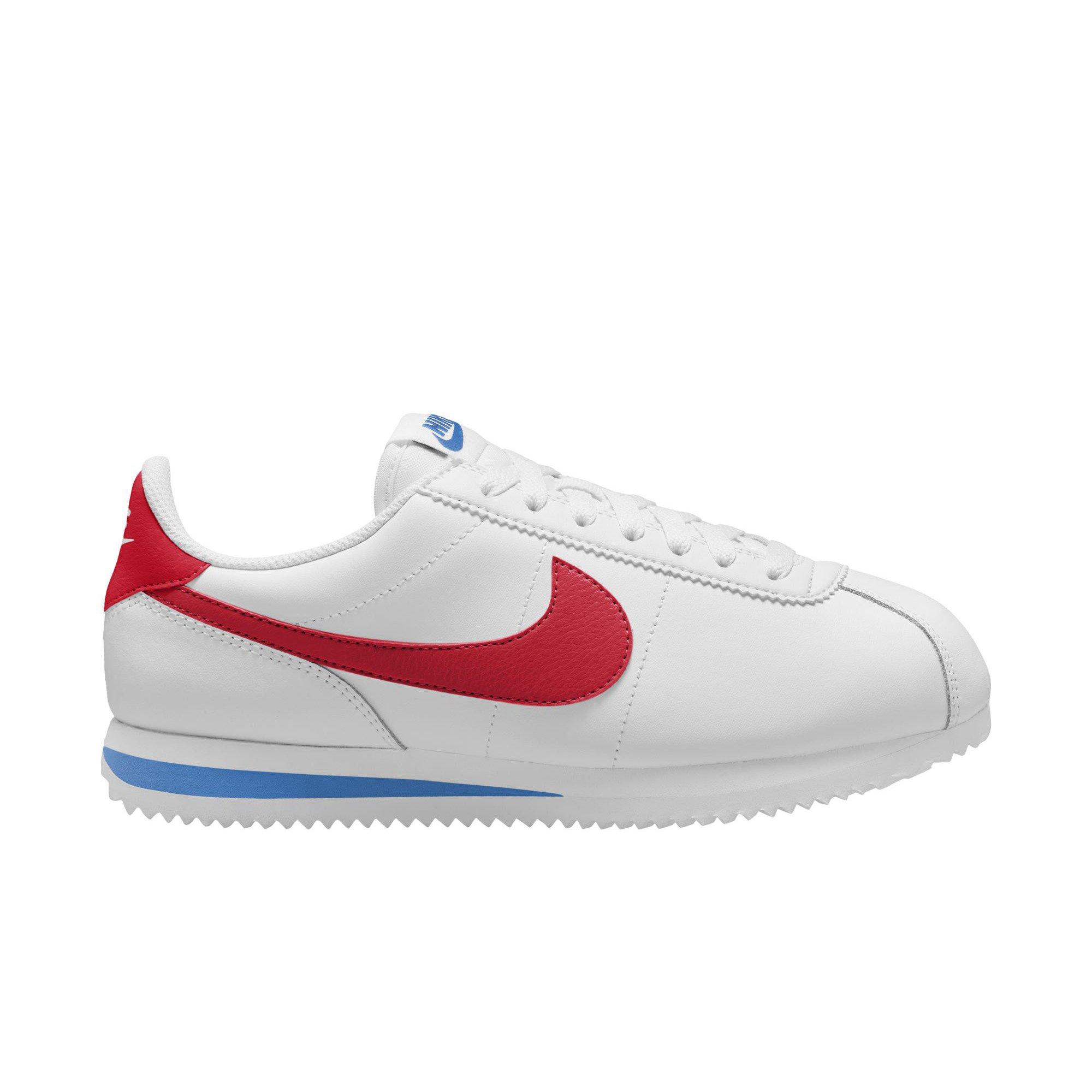 Nike Cortez Leather "Forrest Gump" Women's Shoe - WHITE/VARSITY RED/VARSITY BLUE Thumbnail View 1