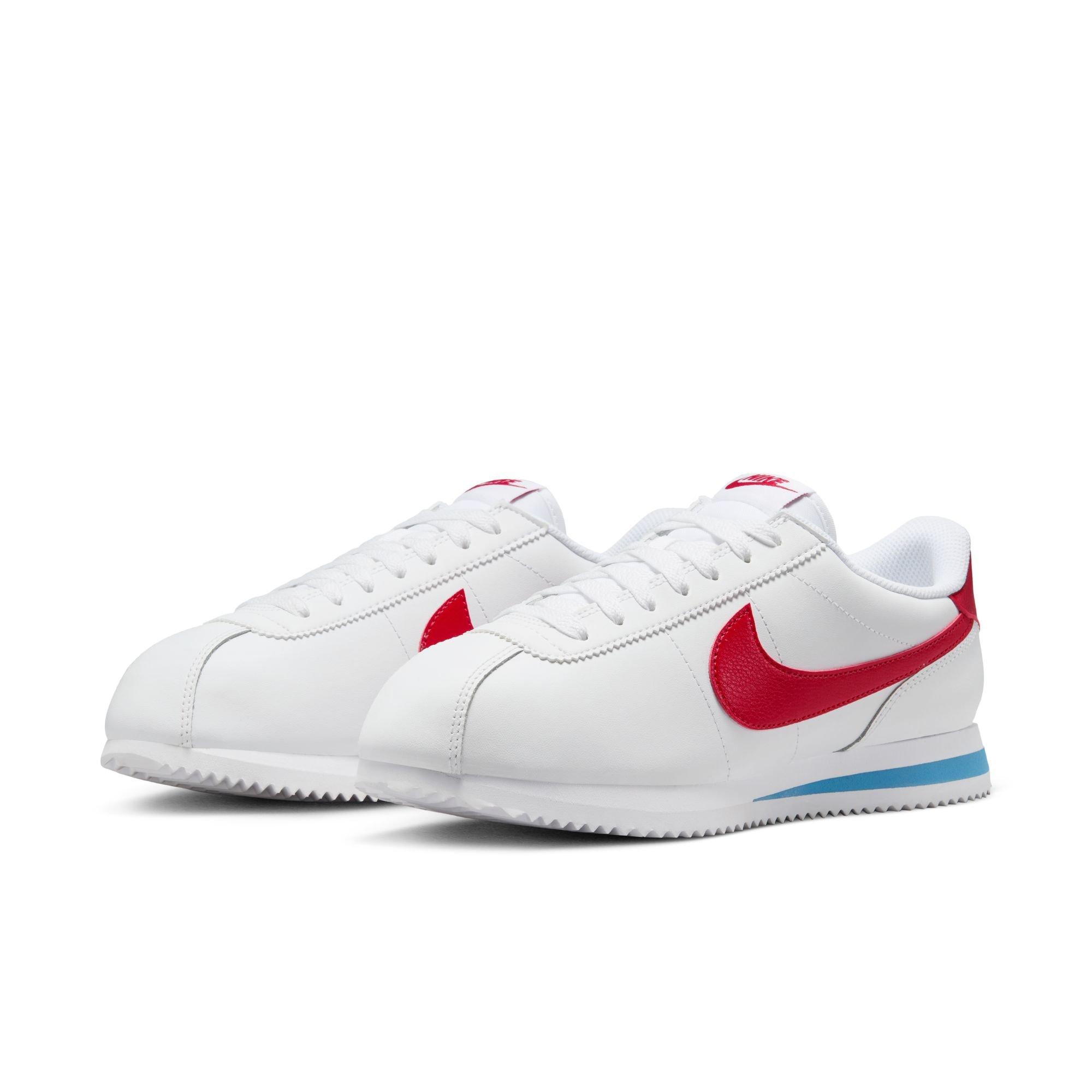 Nike Cortez Leather "Forrest Gump" Women's Shoe - WHITE/VARSITY RED/VARSITY BLUE Thumbnail View 3