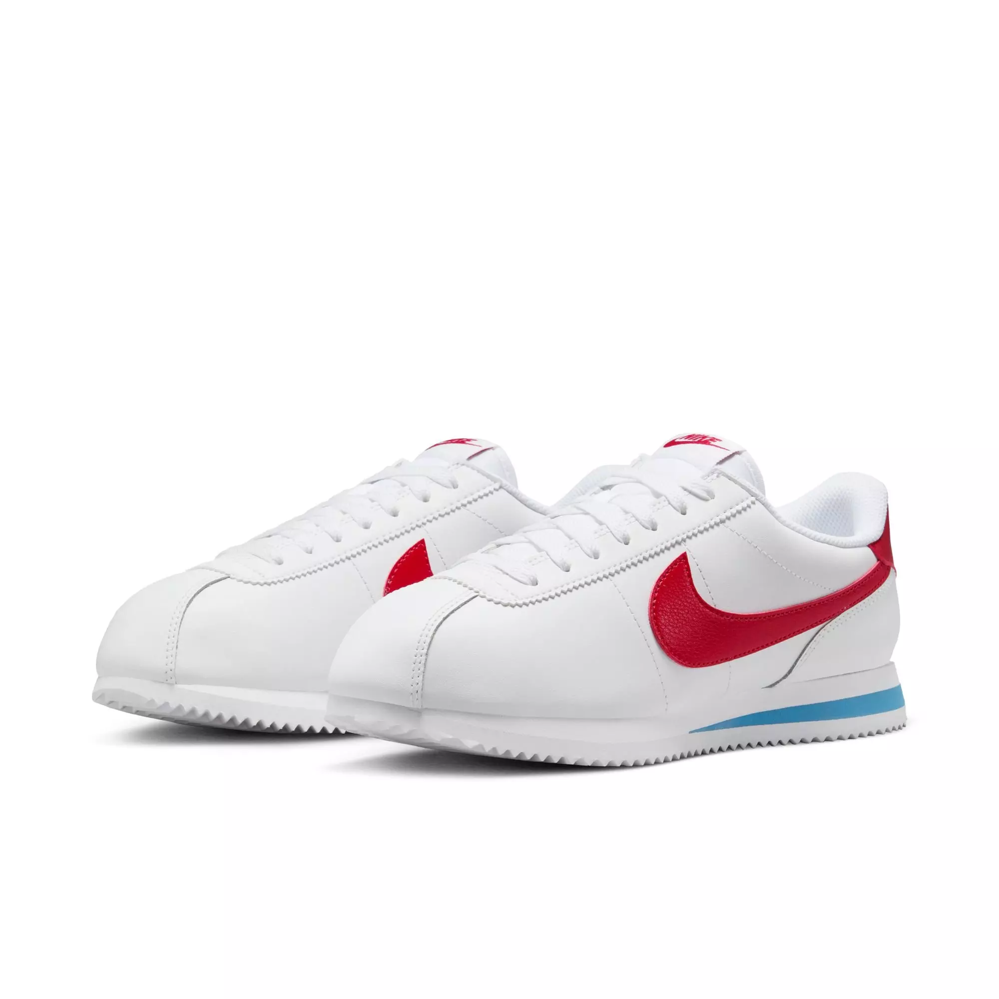 Nike Cortez Leather "Forrest Gump" Women's Shoe - WHITE/VARSITY RED/VARSITY BLUE