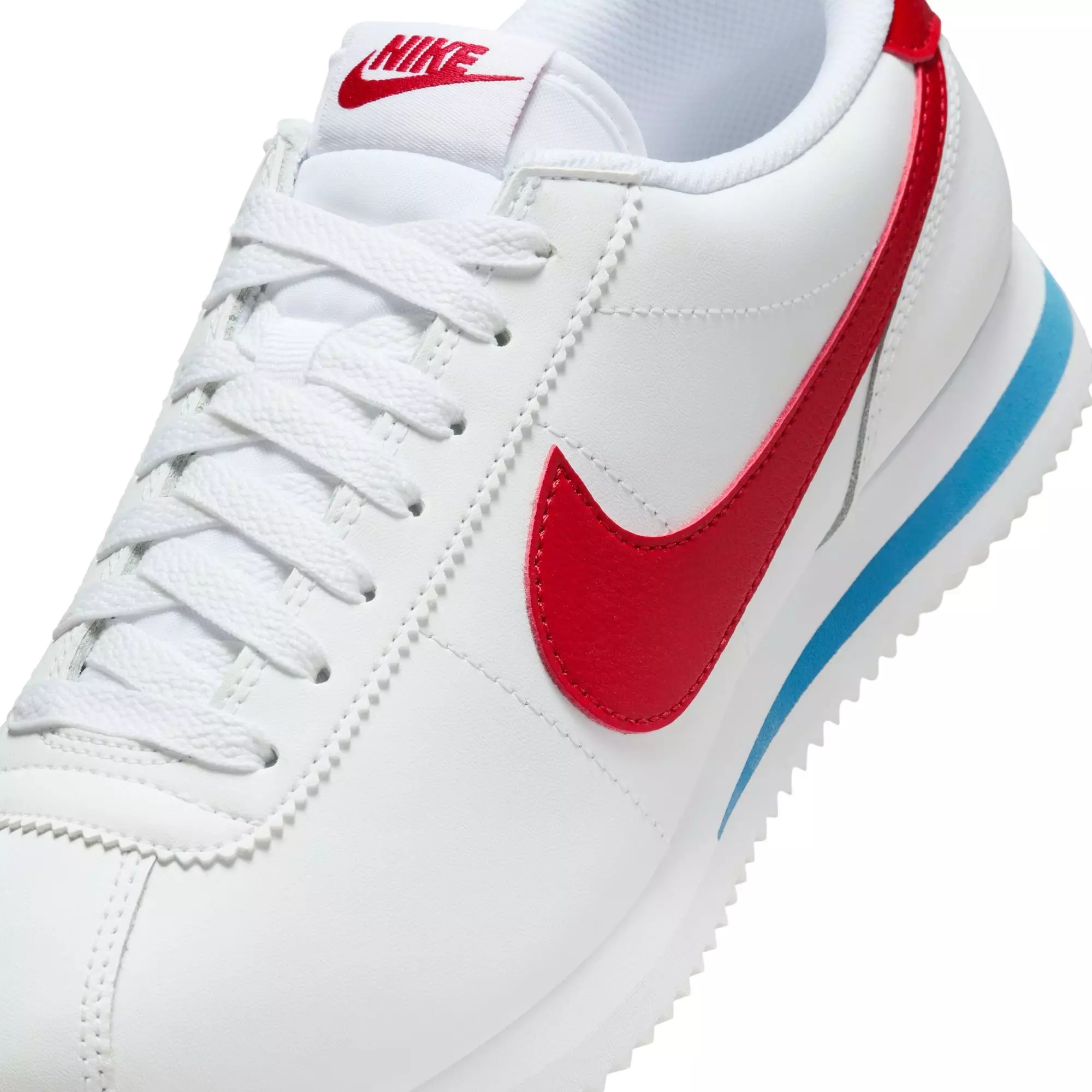 Nike Cortez Leather "Forrest Gump" Women's Shoe - WHITE/VARSITY RED/VARSITY BLUE