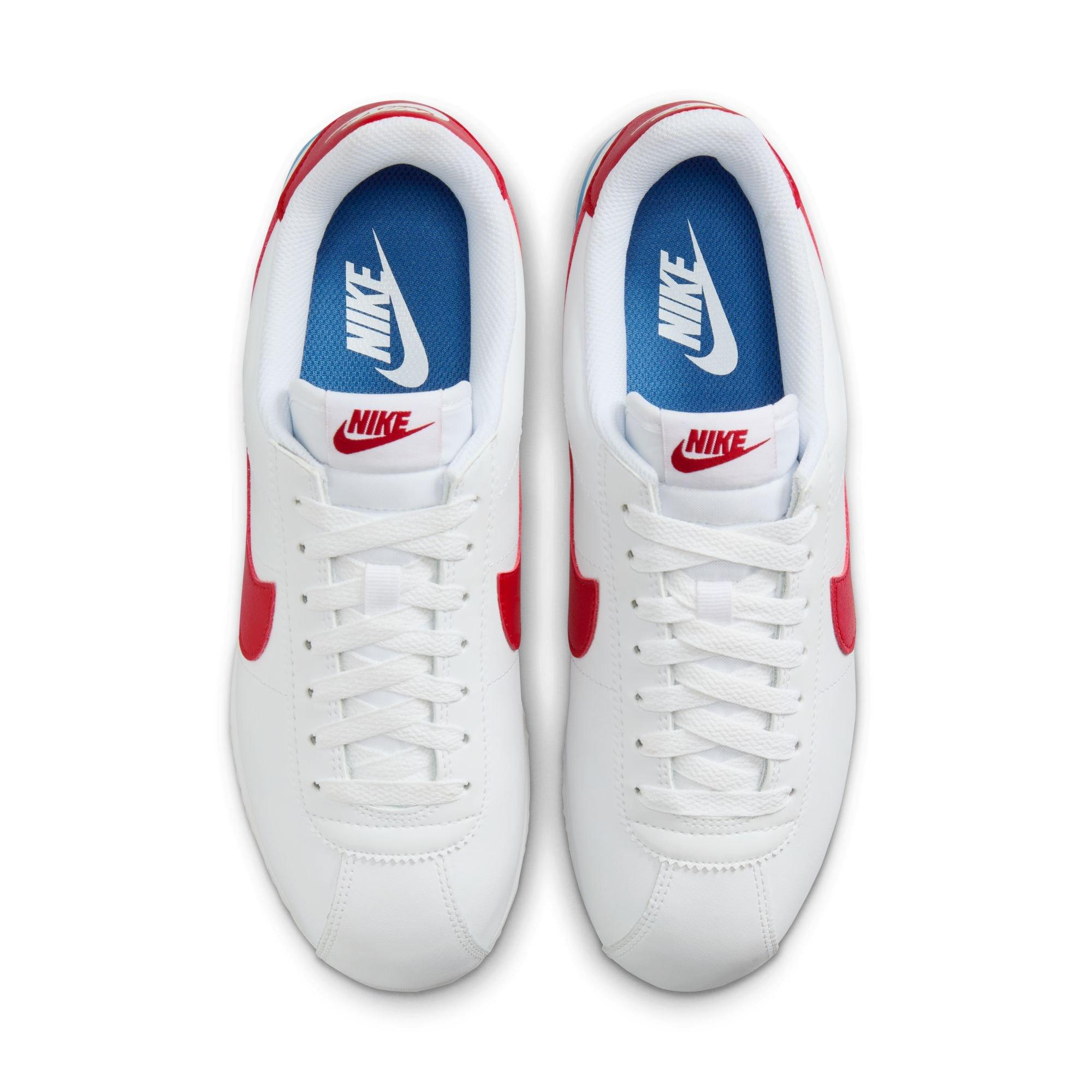 Nike Cortez Leather "Forrest Gump" Women's Shoe - WHITE/VARSITY RED/VARSITY BLUE Thumbnail View 9
