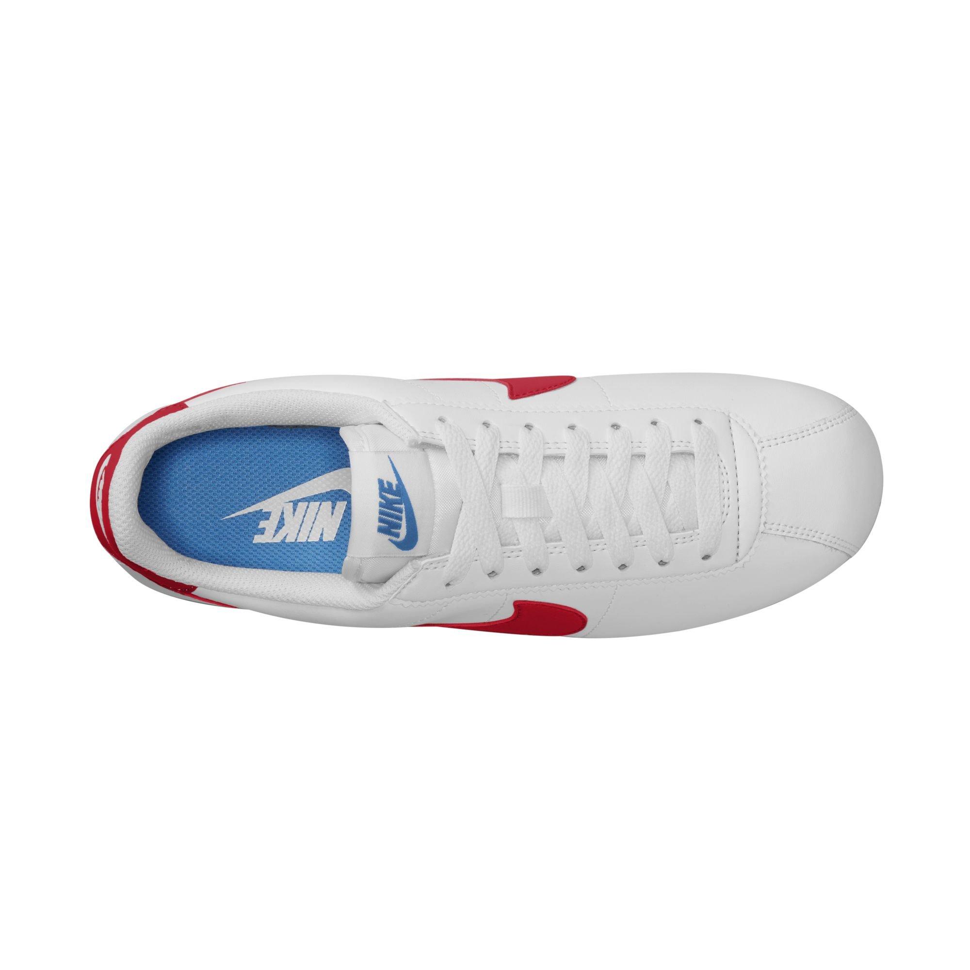 Nike Cortez Leather "Forrest Gump" Women's Shoe - WHITE/VARSITY RED/VARSITY BLUE Thumbnail View 10