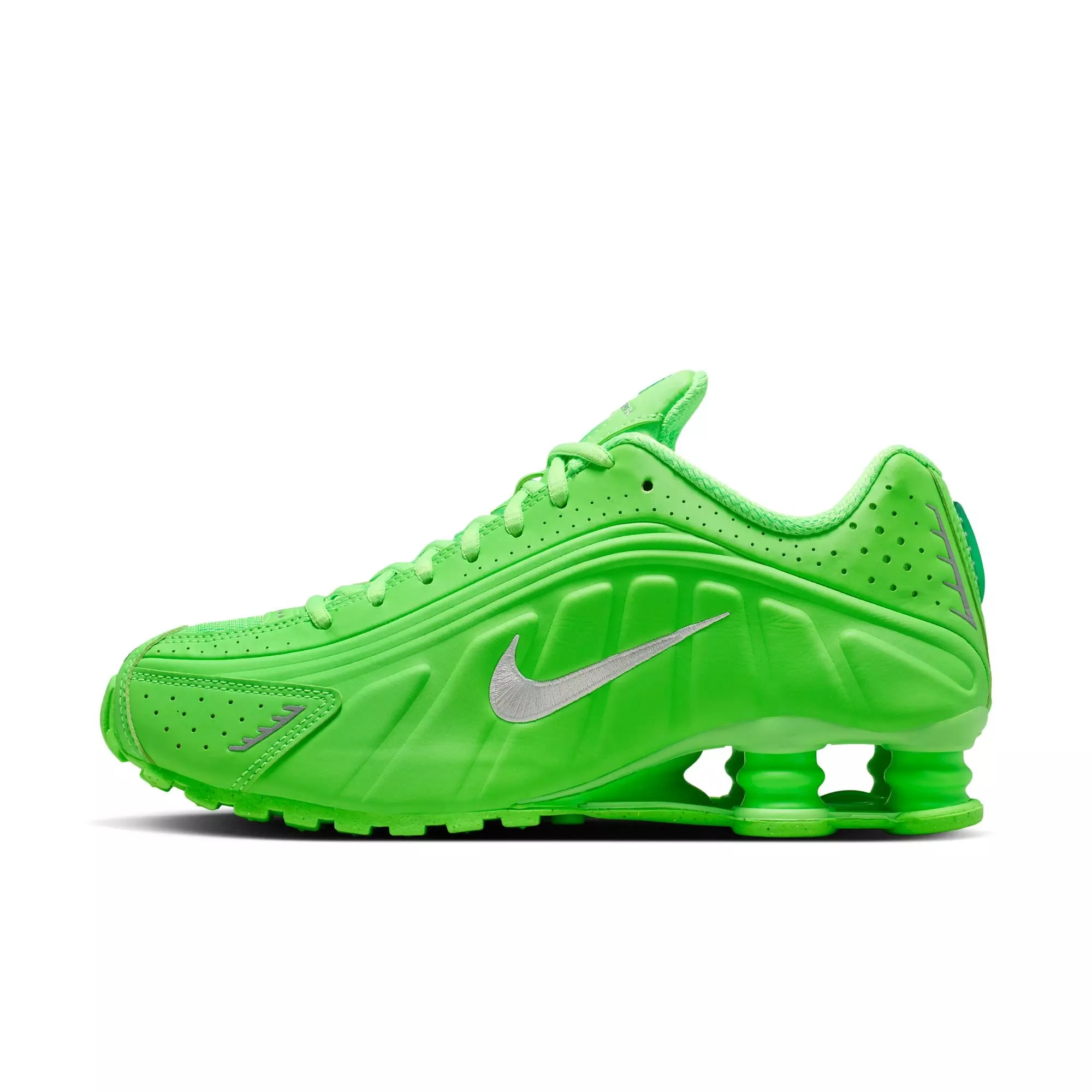 Nike Shox R4 "Green Strike/Metallic Silver" Women's Shoe - GREEN/SILVER