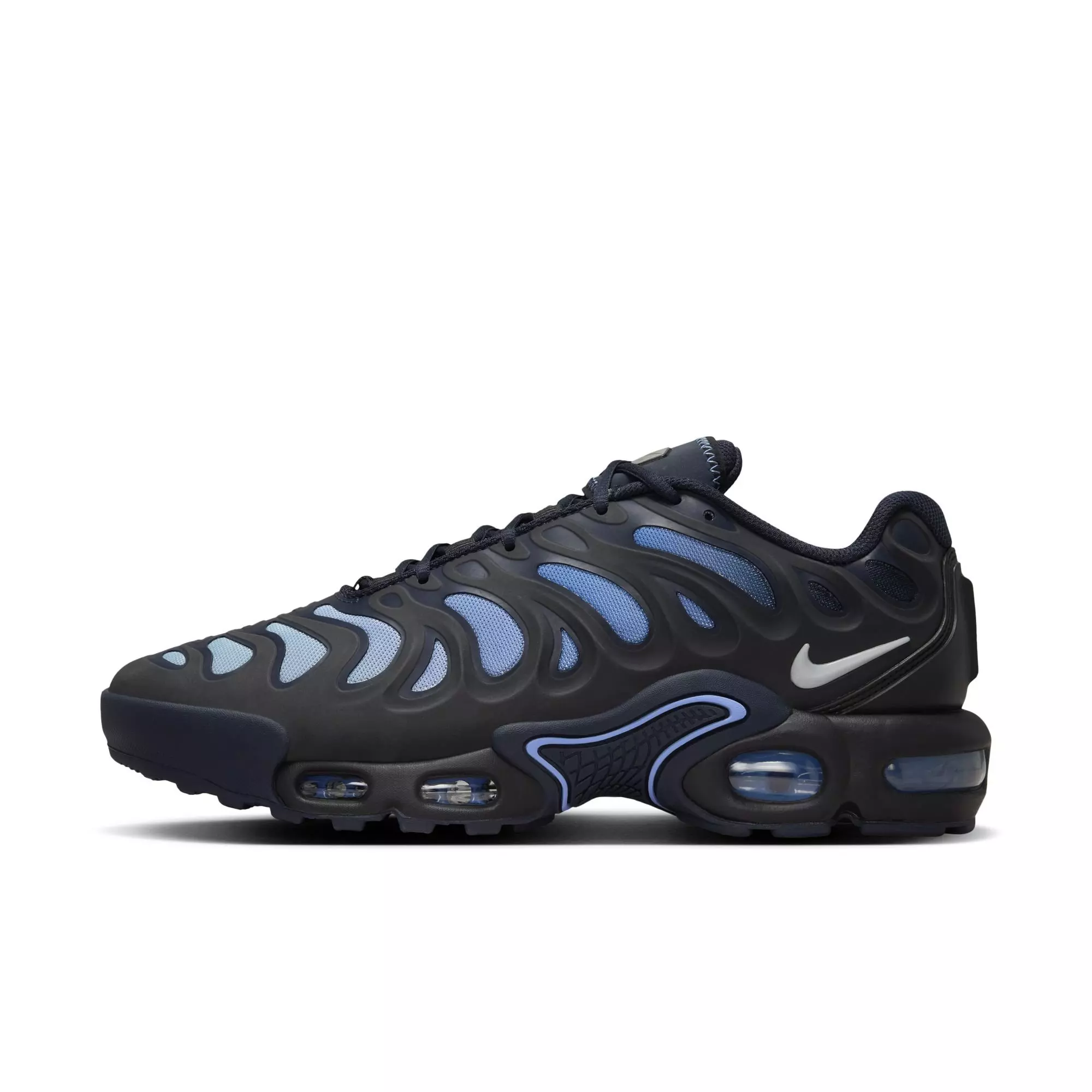 Nike Air Max Plus Drift "Black/Metallic Silver/Dark Obsidian" Women's Shoe - BLACK/ROYAL