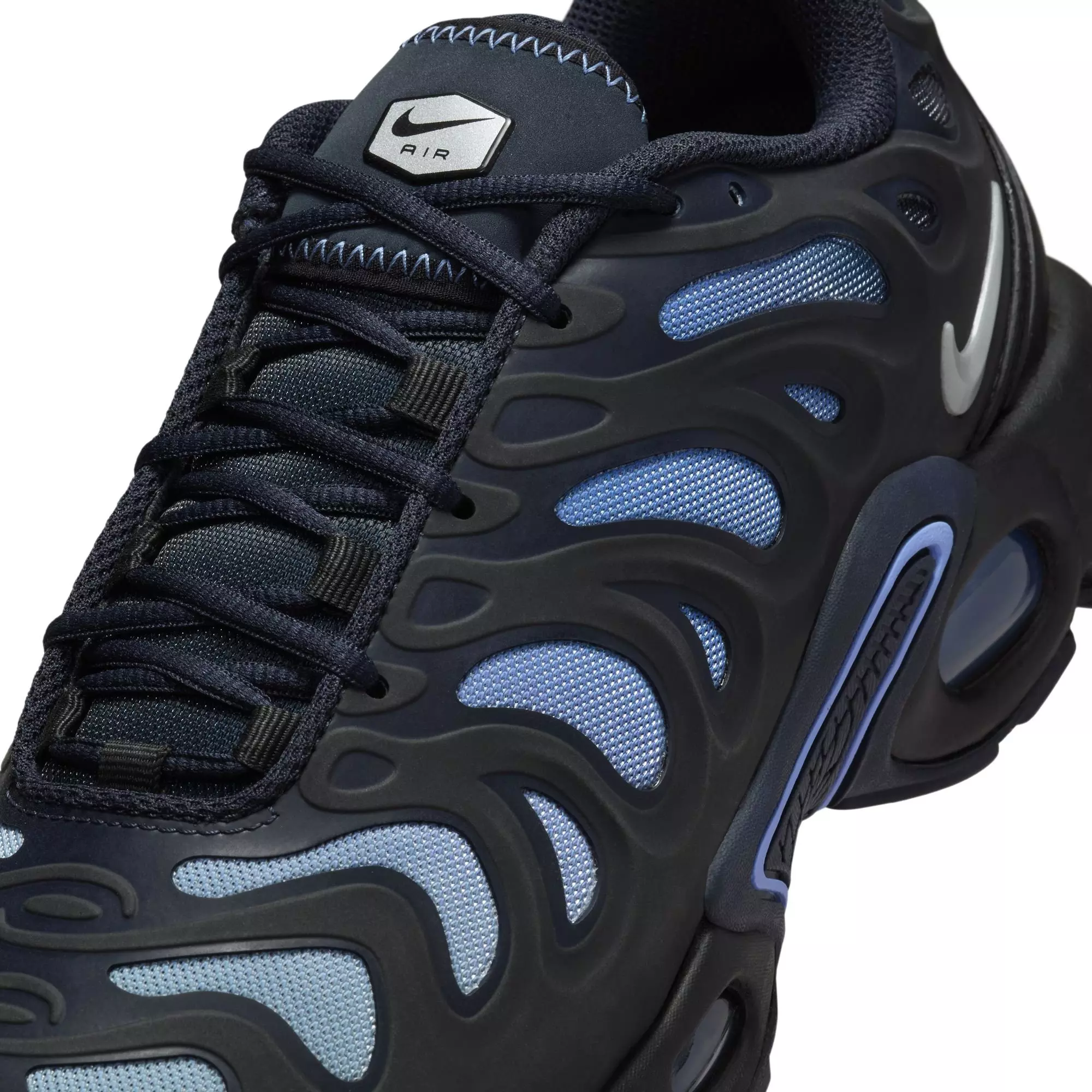 Nike Air Max Plus Drift "Black/Metallic Silver/Dark Obsidian" Women's Shoe - BLACK/ROYAL