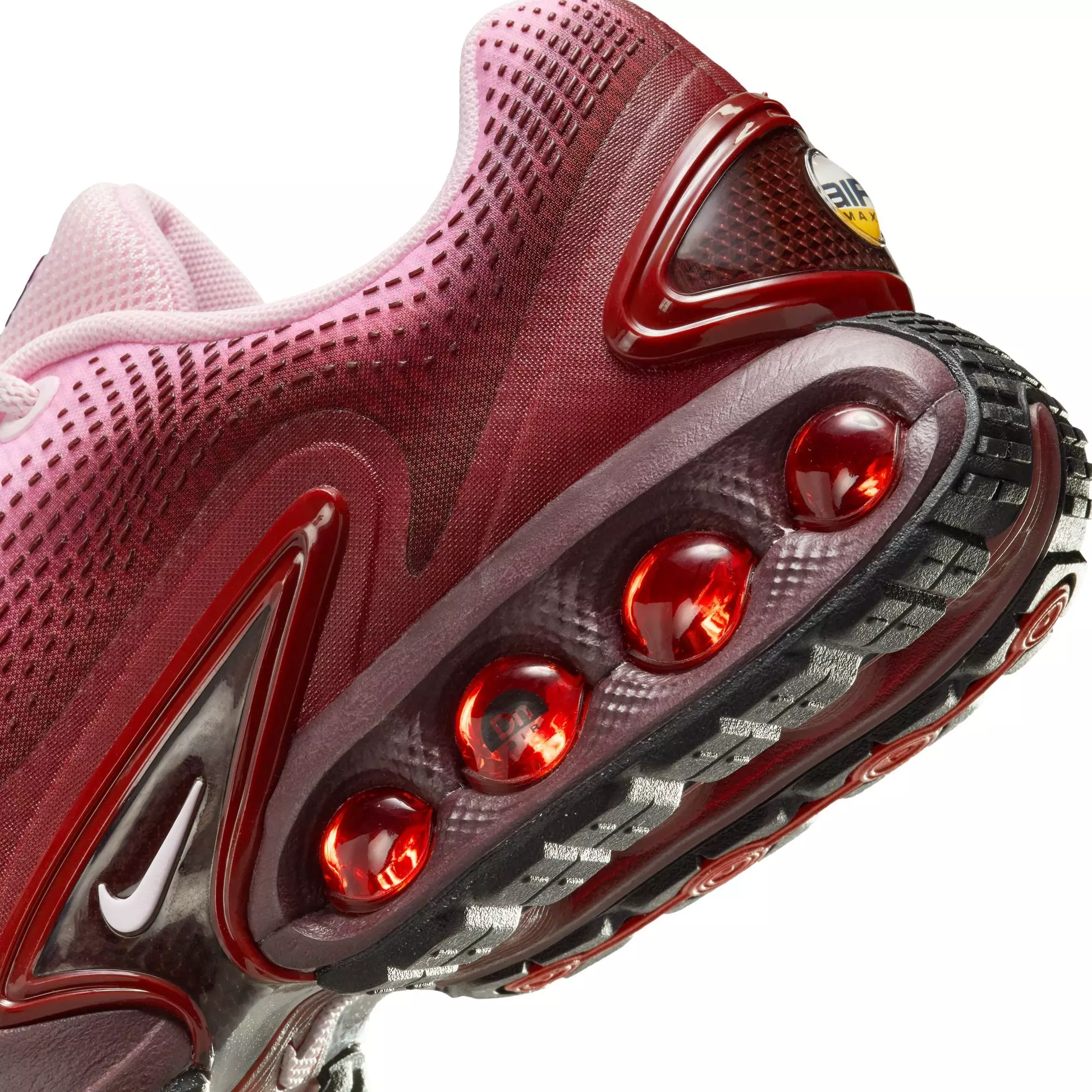 Nike Air Max Dn "Team Red/Pink Foam/Burgundy Crush/Black" Women's Shoe - RED/PINK