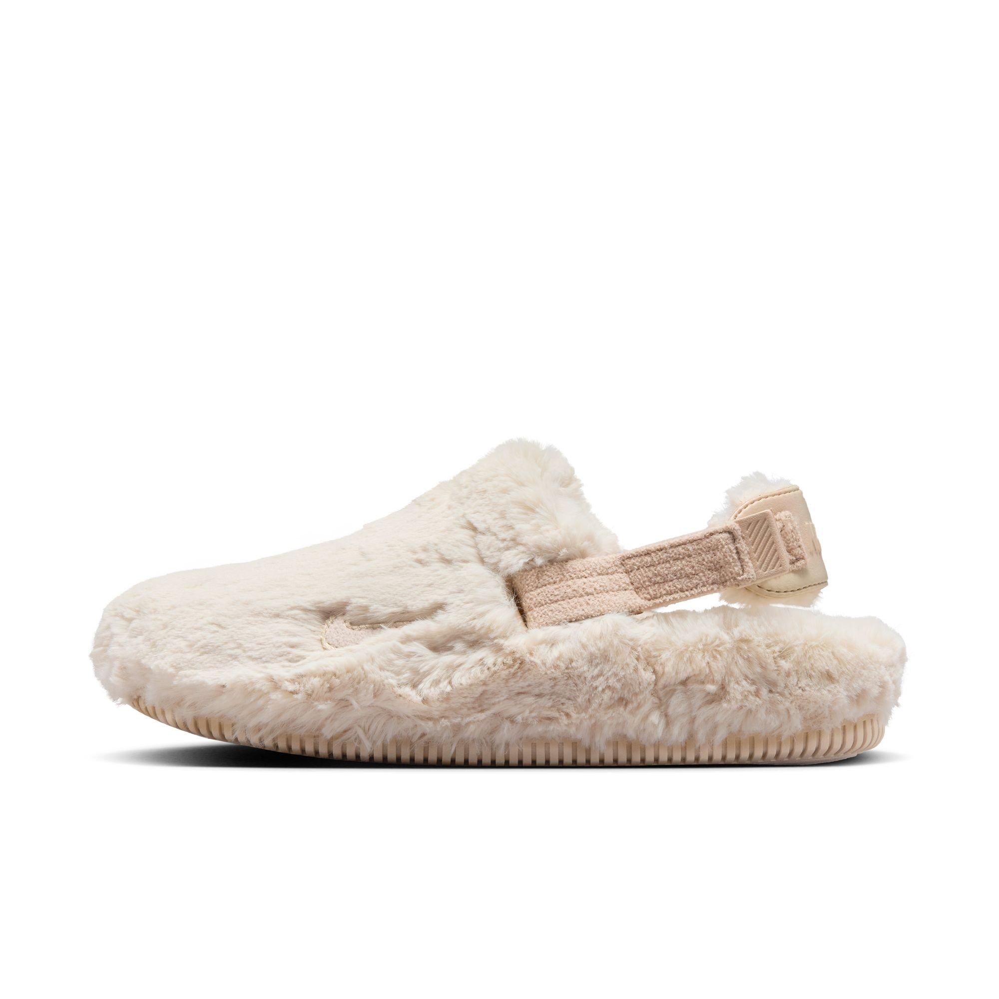 Nike Calm Fuzzy Fur &ldquo;Sanddrift&rdquo; Women's Mule - SANDDRIFT Thumbnail View 6