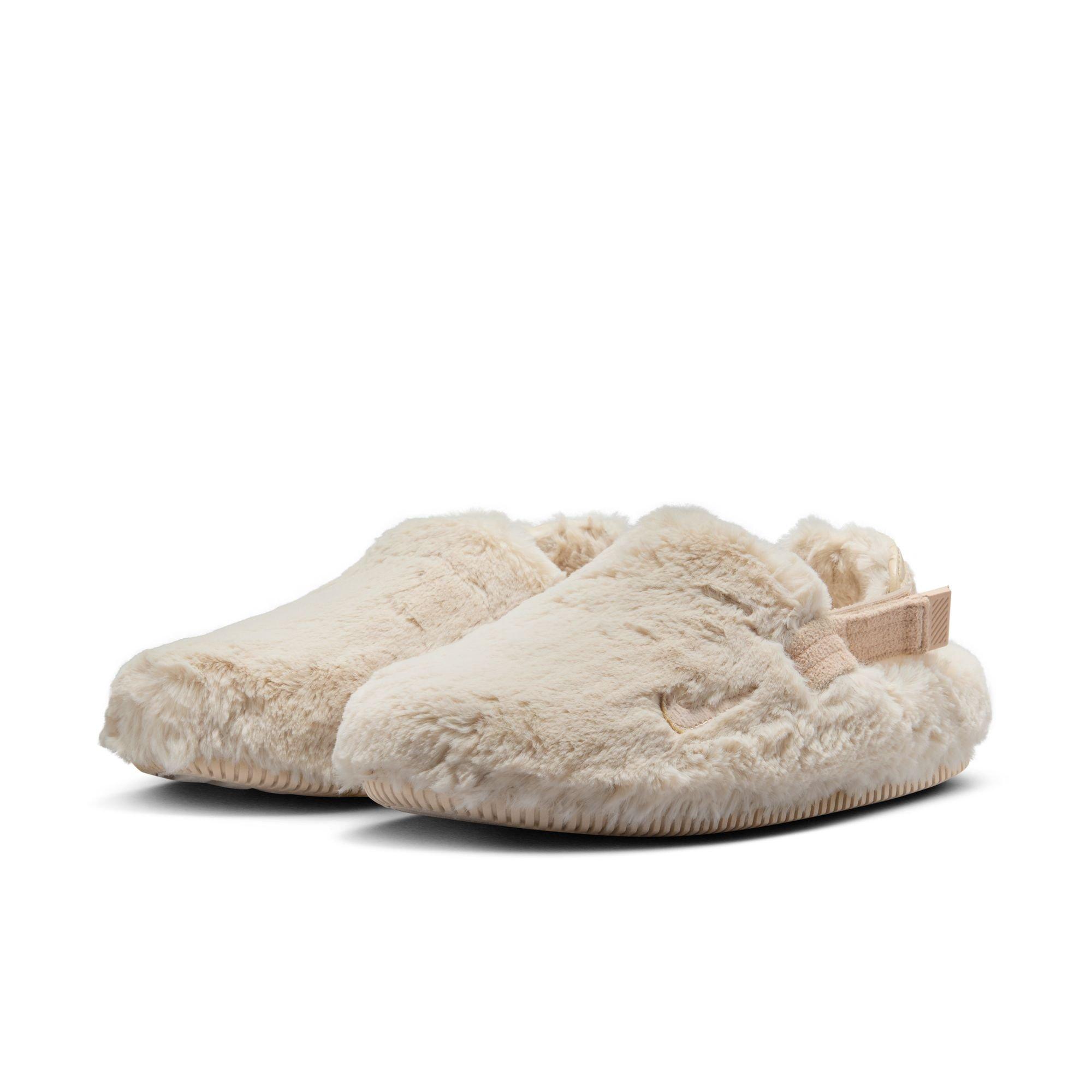 Nike Calm Fuzzy Fur &ldquo;Sanddrift&rdquo; Women's Mule - SANDDRIFT Thumbnail View 3