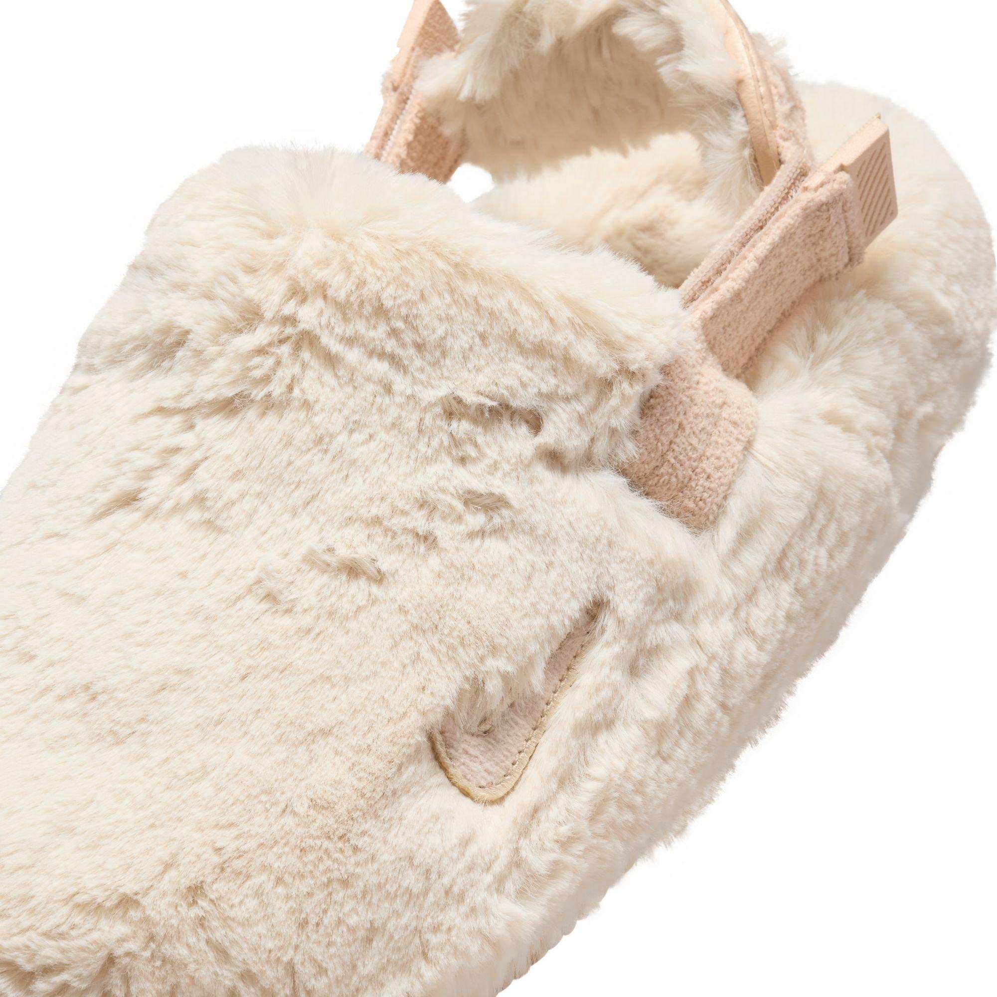 Nike Calm Fuzzy Fur &ldquo;Sanddrift&rdquo; Women's Mule - SANDDRIFT Thumbnail View 4