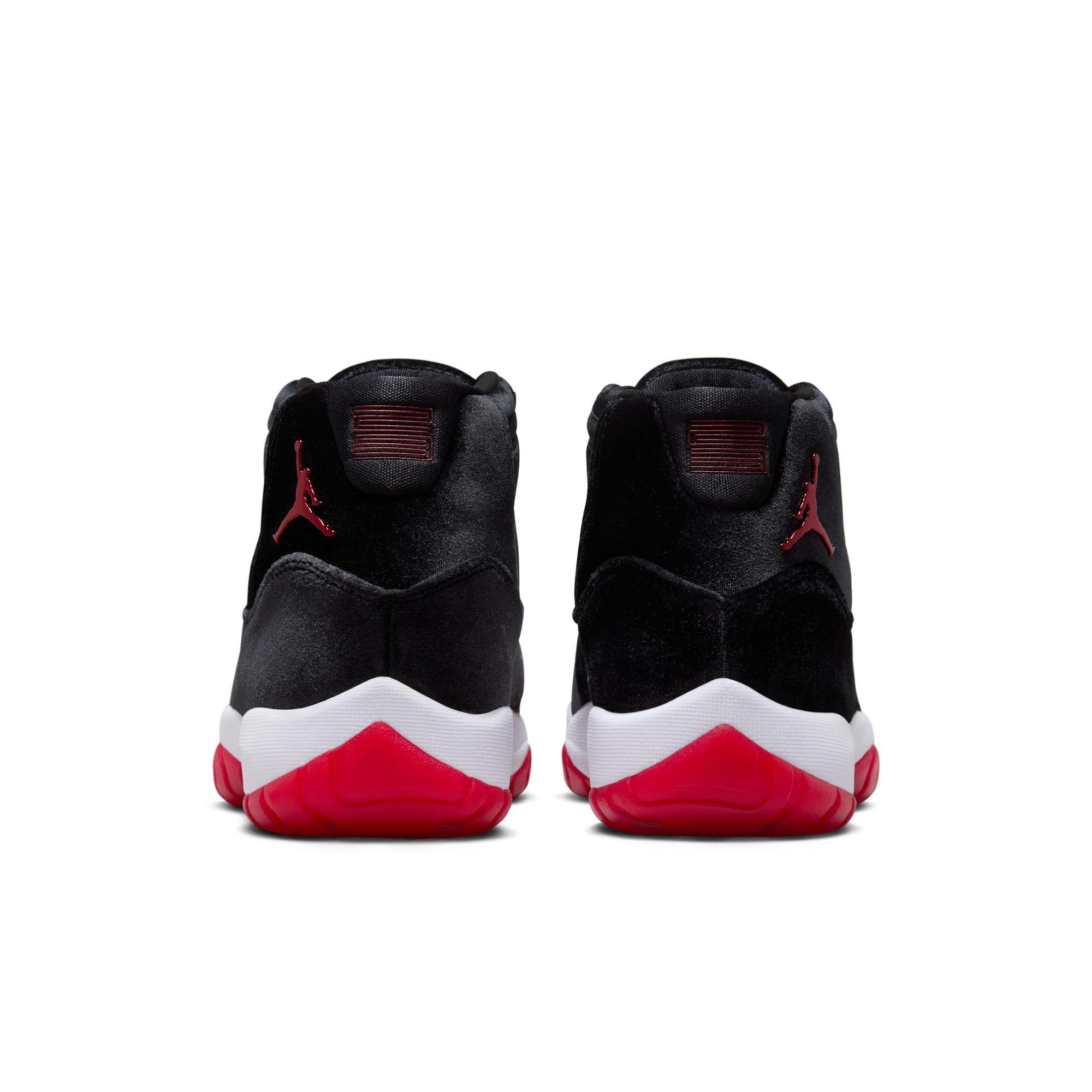 Jordan 11 Retro "Bred Velvet" Women's Shoe - BLACK/GYM RED/WHITE Thumbnail View 8