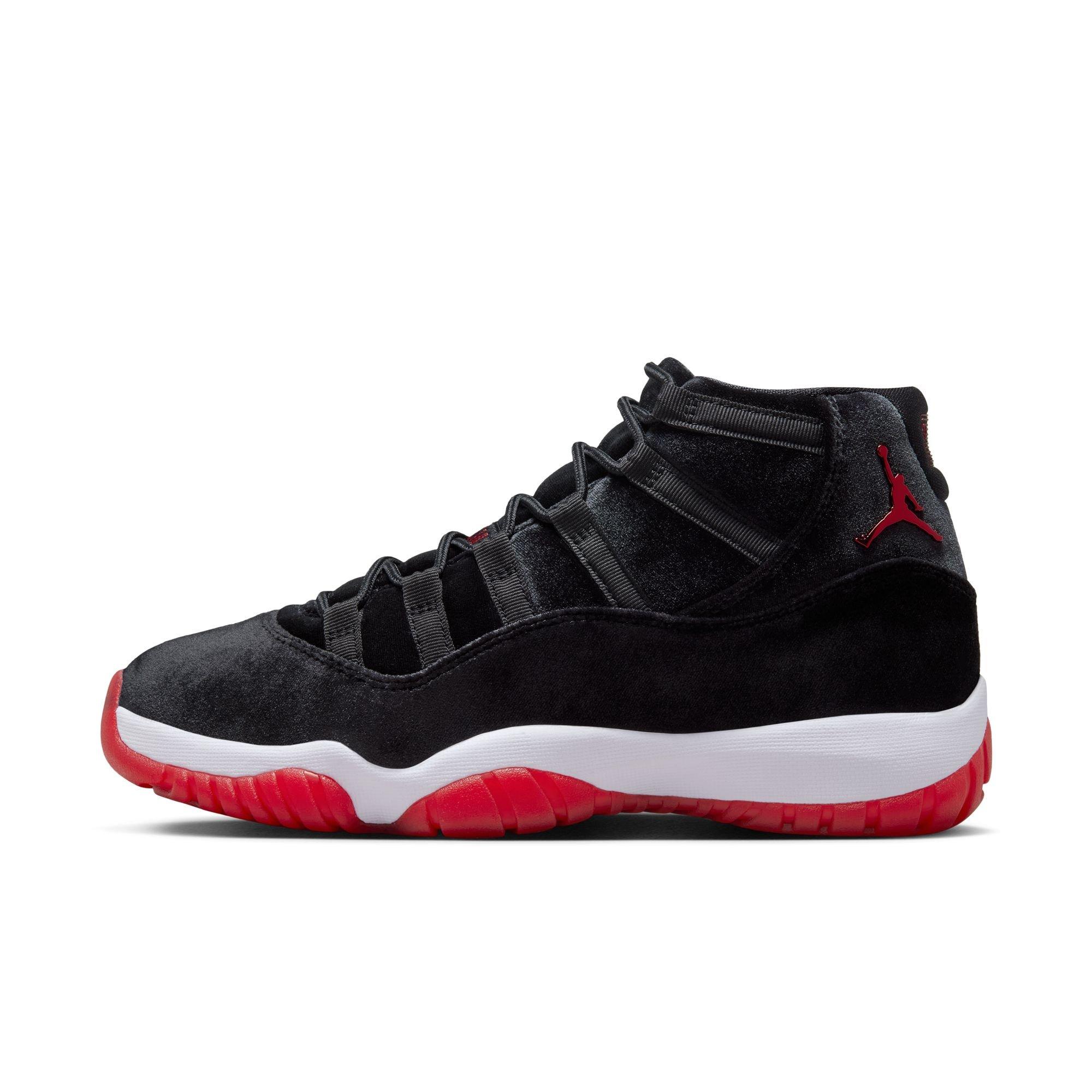 Jordan 11 Retro "Bred Velvet" Women's Shoe - BLACK/GYM RED/WHITE Thumbnail View 6