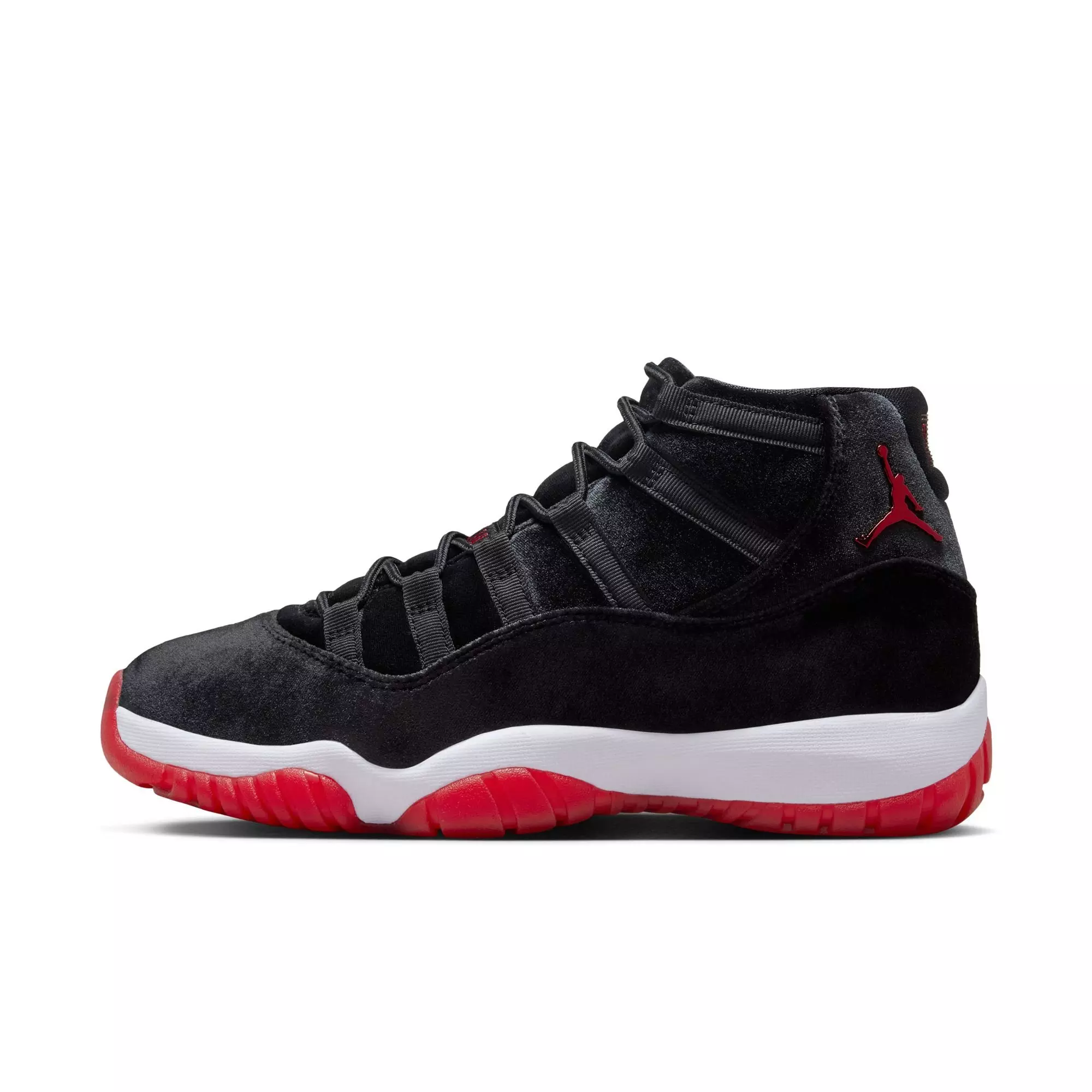 Jordan 11 Retro "Bred Velvet" Women's Shoe - BLACK/GYM RED/WHITE