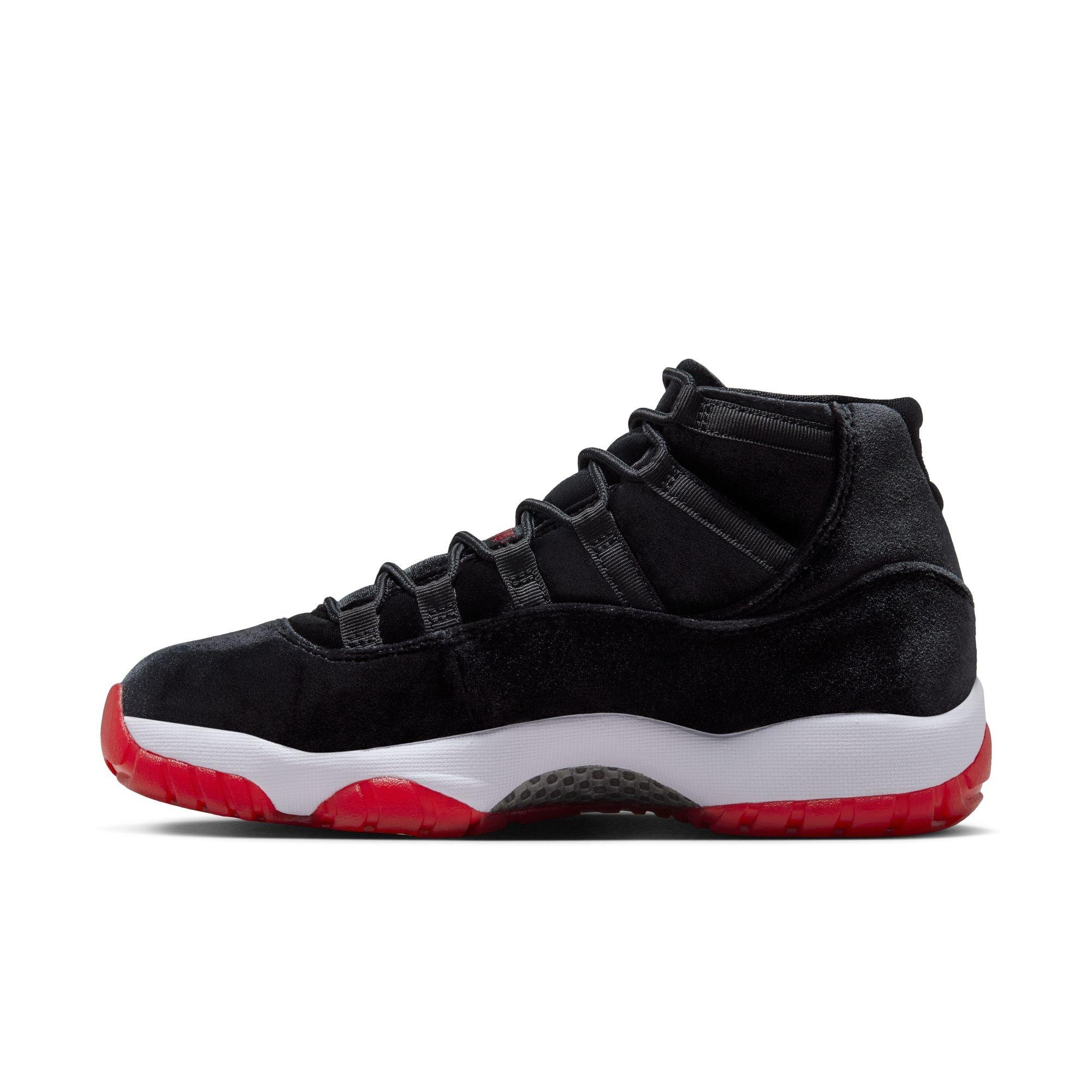 Jordan 11 Retro "Bred Velvet" Women's Shoe - BLACK/GYM RED/WHITE Thumbnail View 7