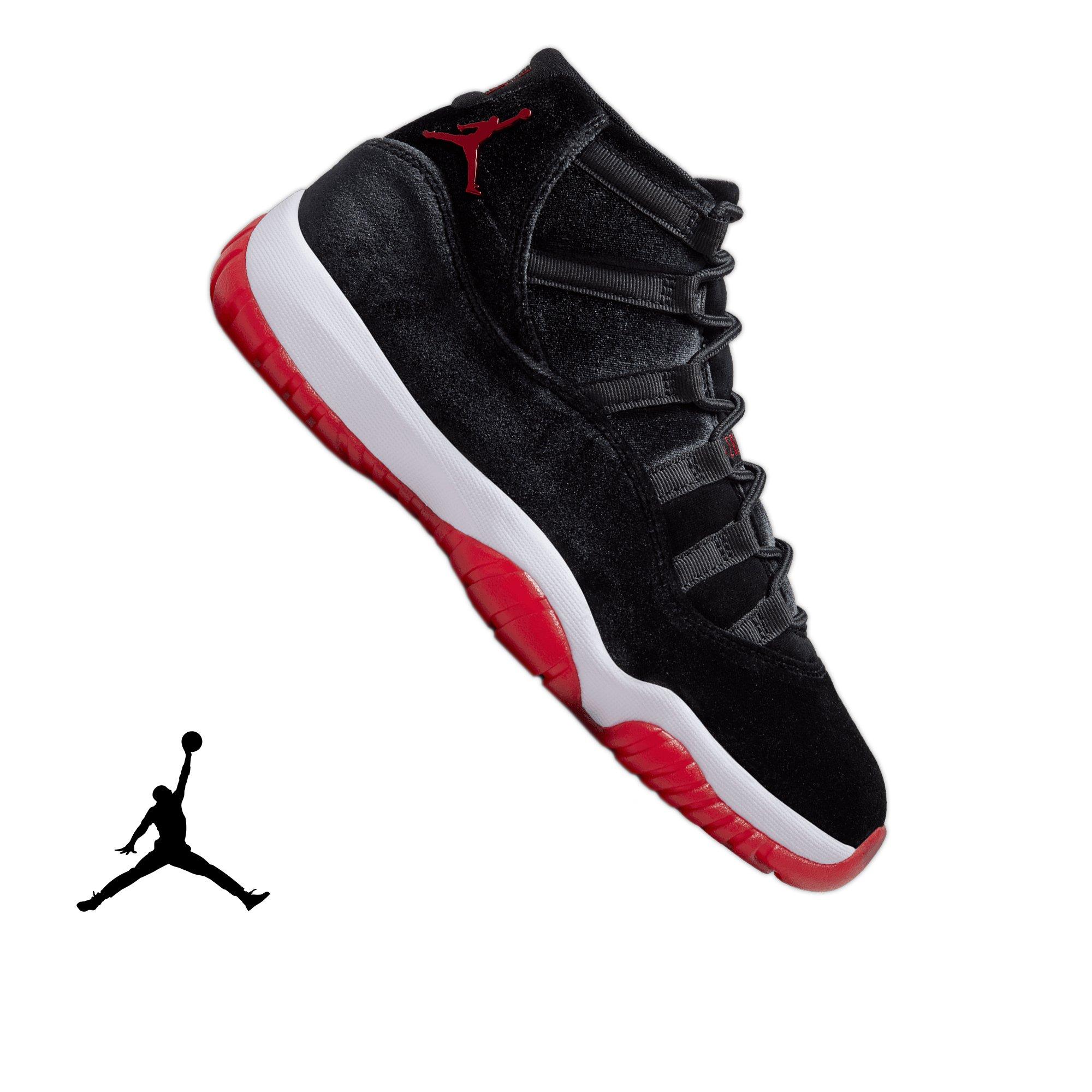 Jordan 11 Retro "Bred Velvet" Women's Shoe - BLACK/GYM RED/WHITE