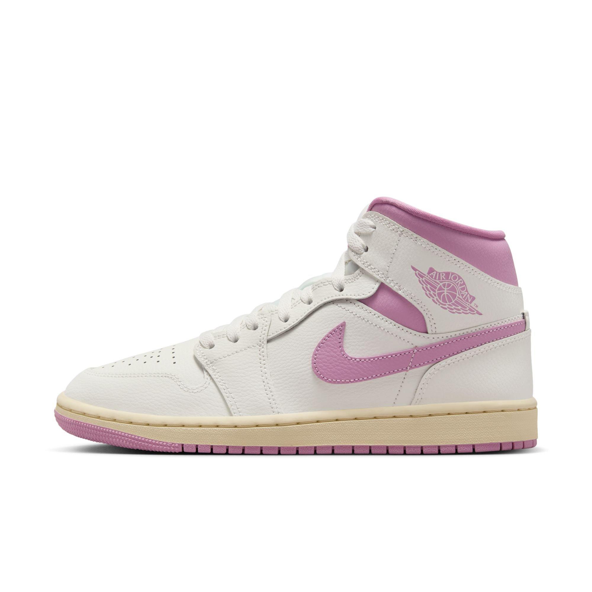 Jordan 1 Mid "Sail/Orchid/Muslin" Women's Shoe - WHITE/PINK Thumbnail View 3