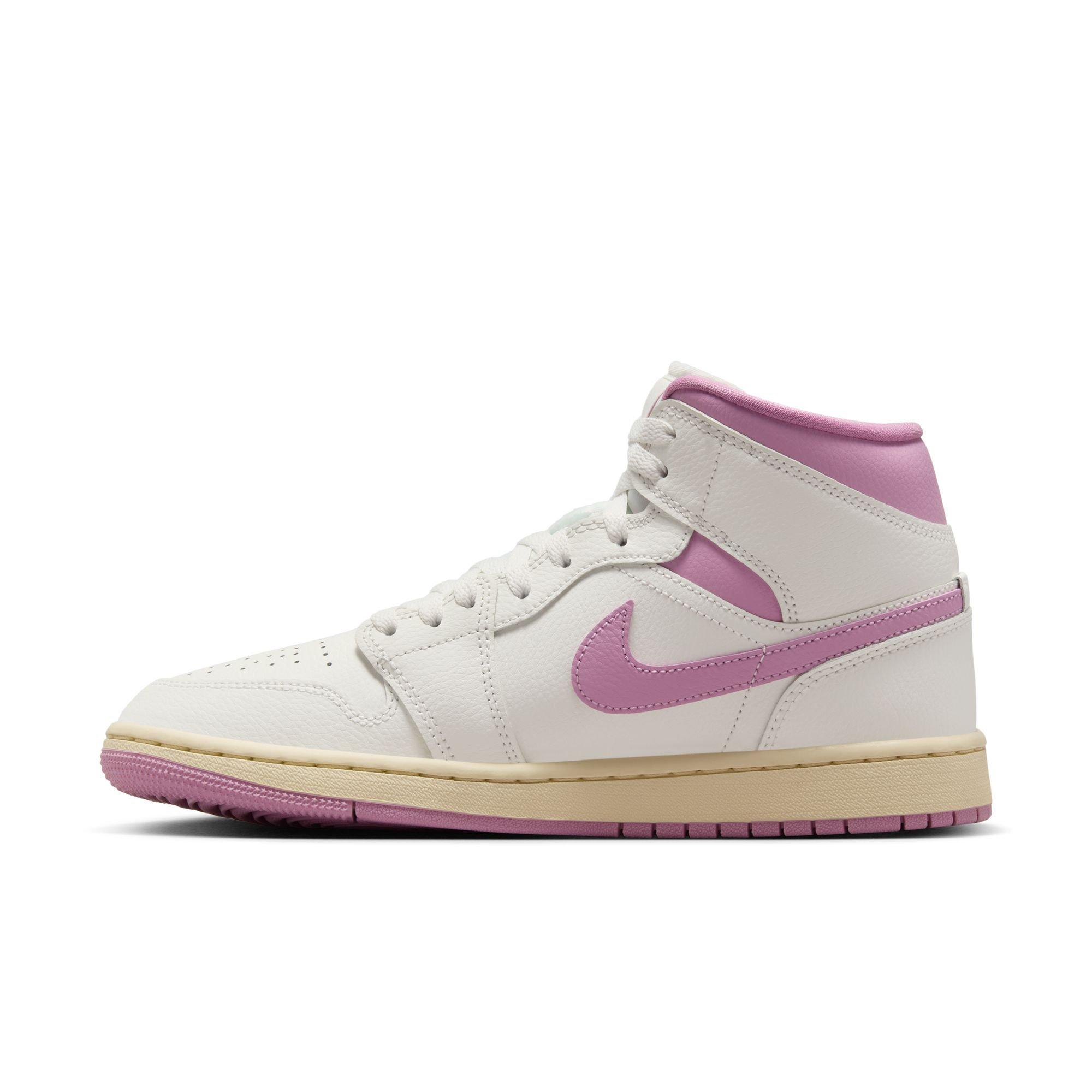 Jordan 1 Mid "Sail/Orchid/Muslin" Women's Shoe - WHITE/PINK Thumbnail View 4