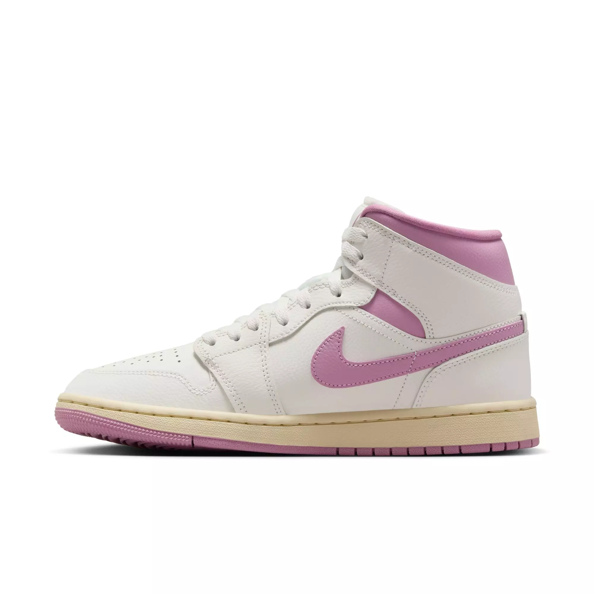 Jordan 1 Mid "Sail/Orchid/Muslin" Women's Shoe - WHITE/PINK