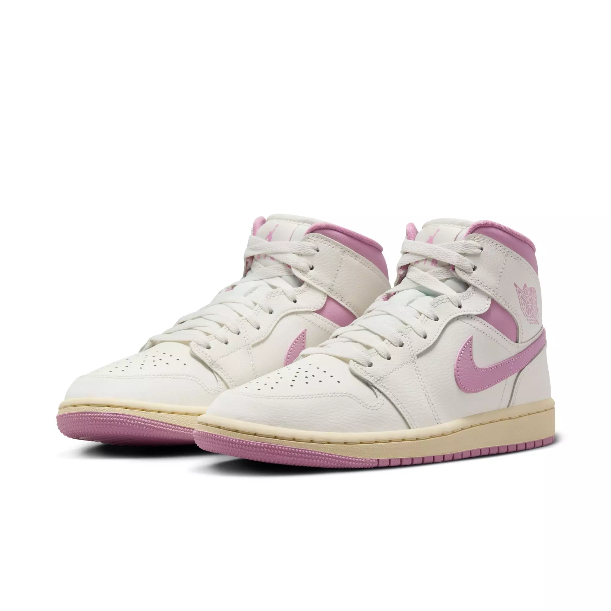 Jordan 1 Mid "Sail/Orchid/Muslin" Women's Shoe - WHITE/PINK